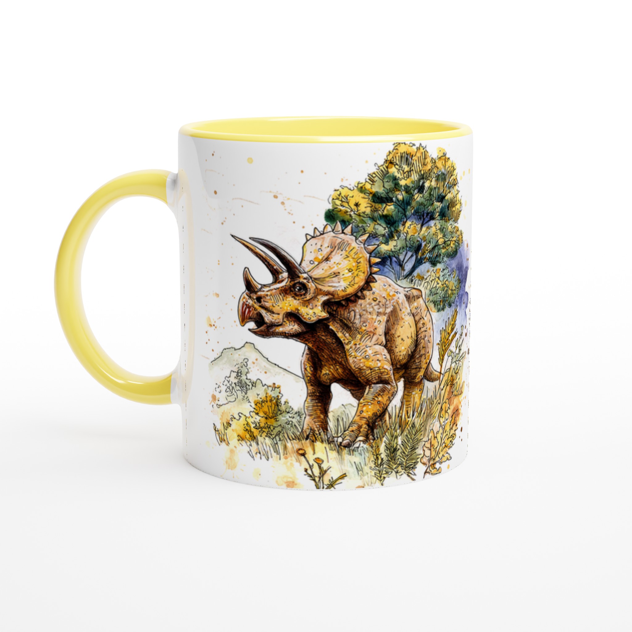 Triceratops Akvarellmugg – Historiska Varelser i Levande Färger, Välj din Favoritmugg! 5 3b85c7ca-e9d3-4046-9ed8-87953032962b