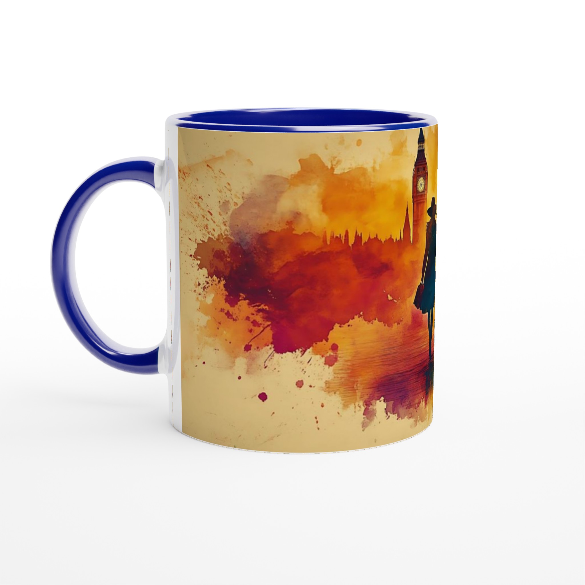 London Watercolor Romance: Konstnärlig 11oz Keramikmugg – Välj bland sju levande färger! 8 3bbf495f-edfe-4716-ad17-2451e1834c4b