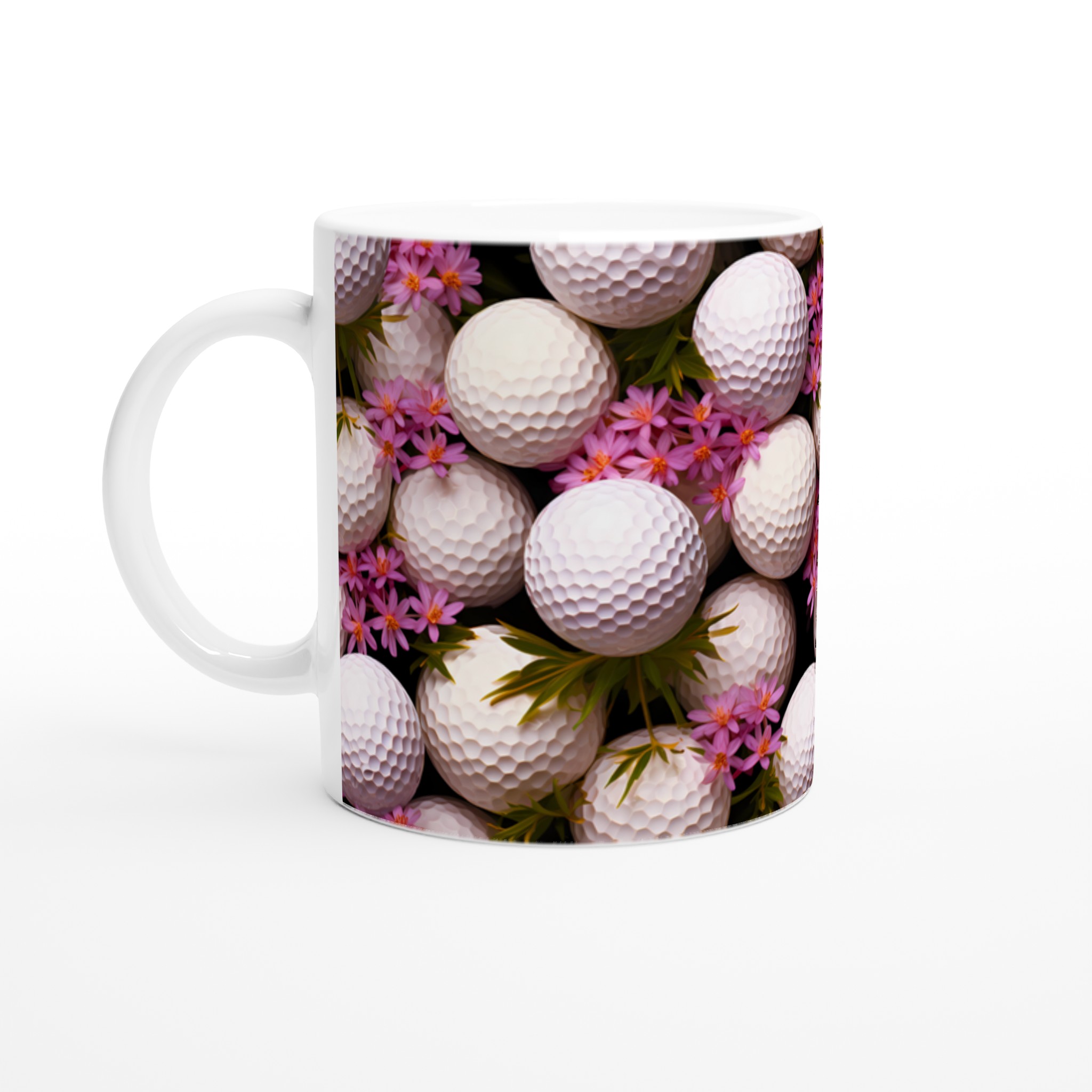 Golfbollar & Blommor 11oz Keramikmugg – Perfekt för Golffantasten, Välj bland 7 Färger! 1 3c87d940-f8fd-4faa-8c63-d34b8db9a5f1