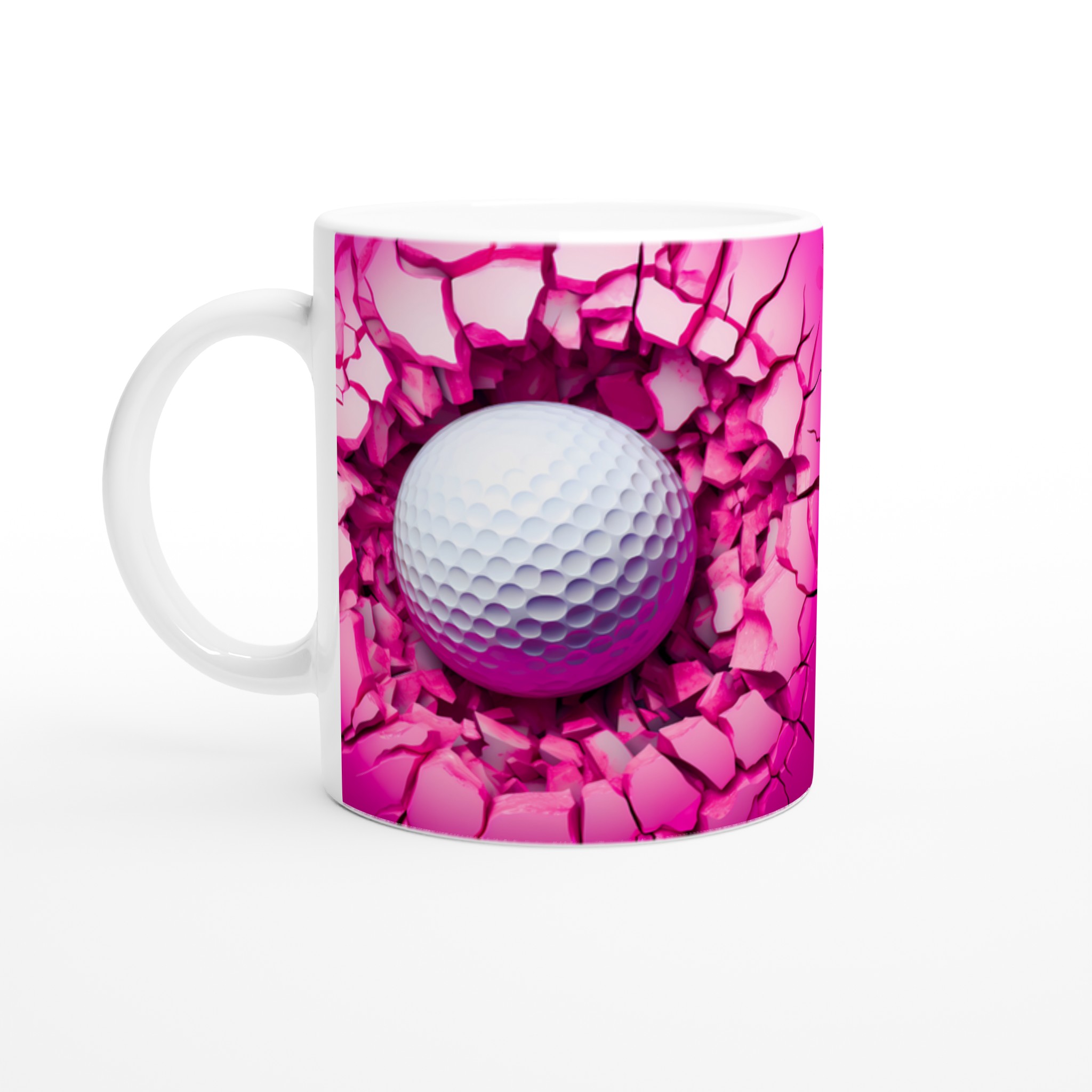 Slående Rosa Golfmugg – 11oz Keramikmugg för Sportfantasten i Ditt Liv 1 3c9e2f42-034f-4df1-8e79-5af759654c9c