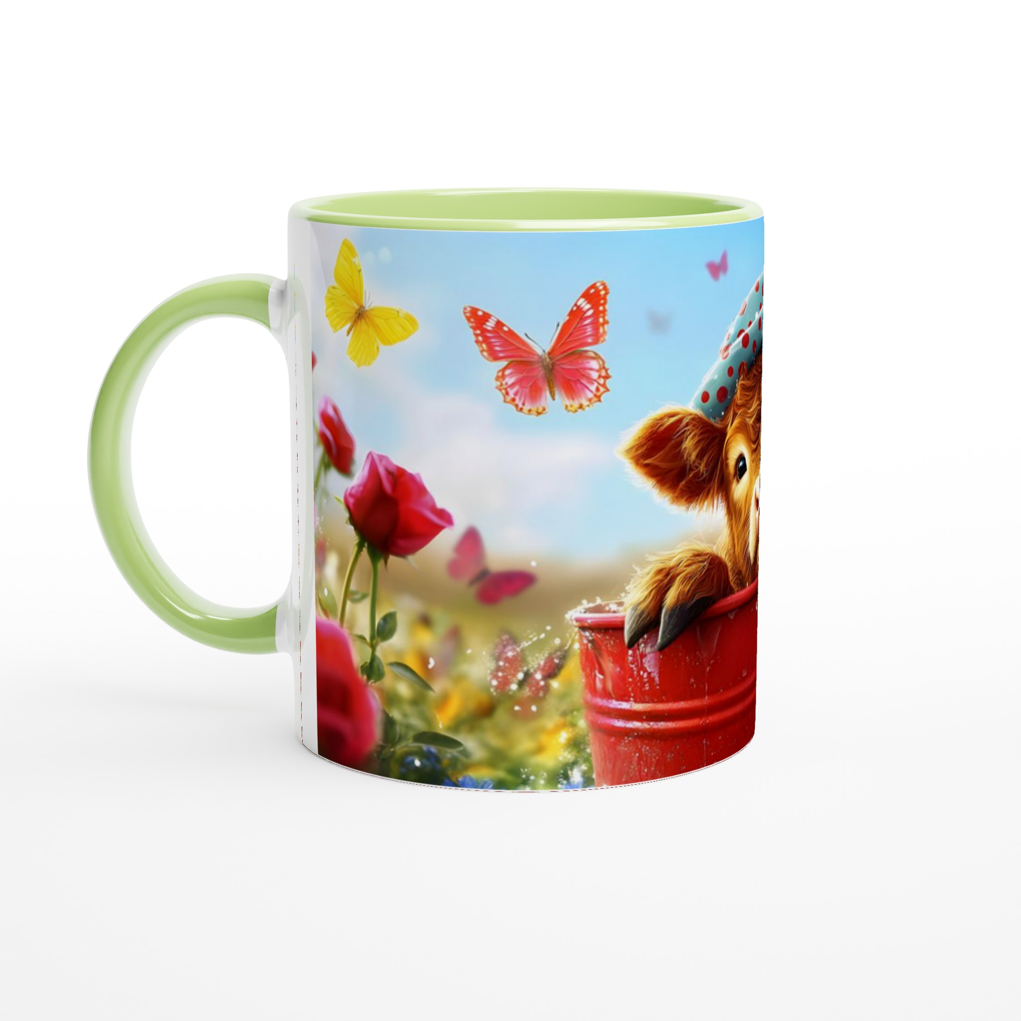 Söt Kalv i Hink - 11oz Keramikmugg | Lekfull Design & Färgstarka Tryck i Flera Kulörer 3 3cd466df-cd4d-4319-b010-ca5c068e1910