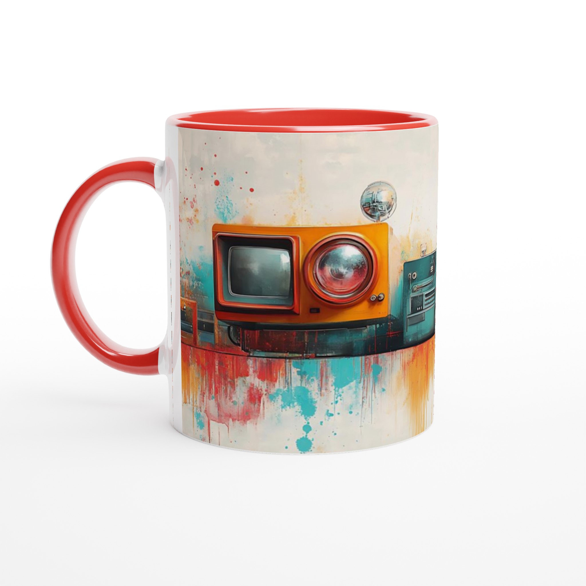 Retro Tech Fusion 11oz Keramisk Mugg – Konstnärligt Tryck & Färgstark Design 5 3d671b62-b5d4-4394-a721-895cbfeedaaf