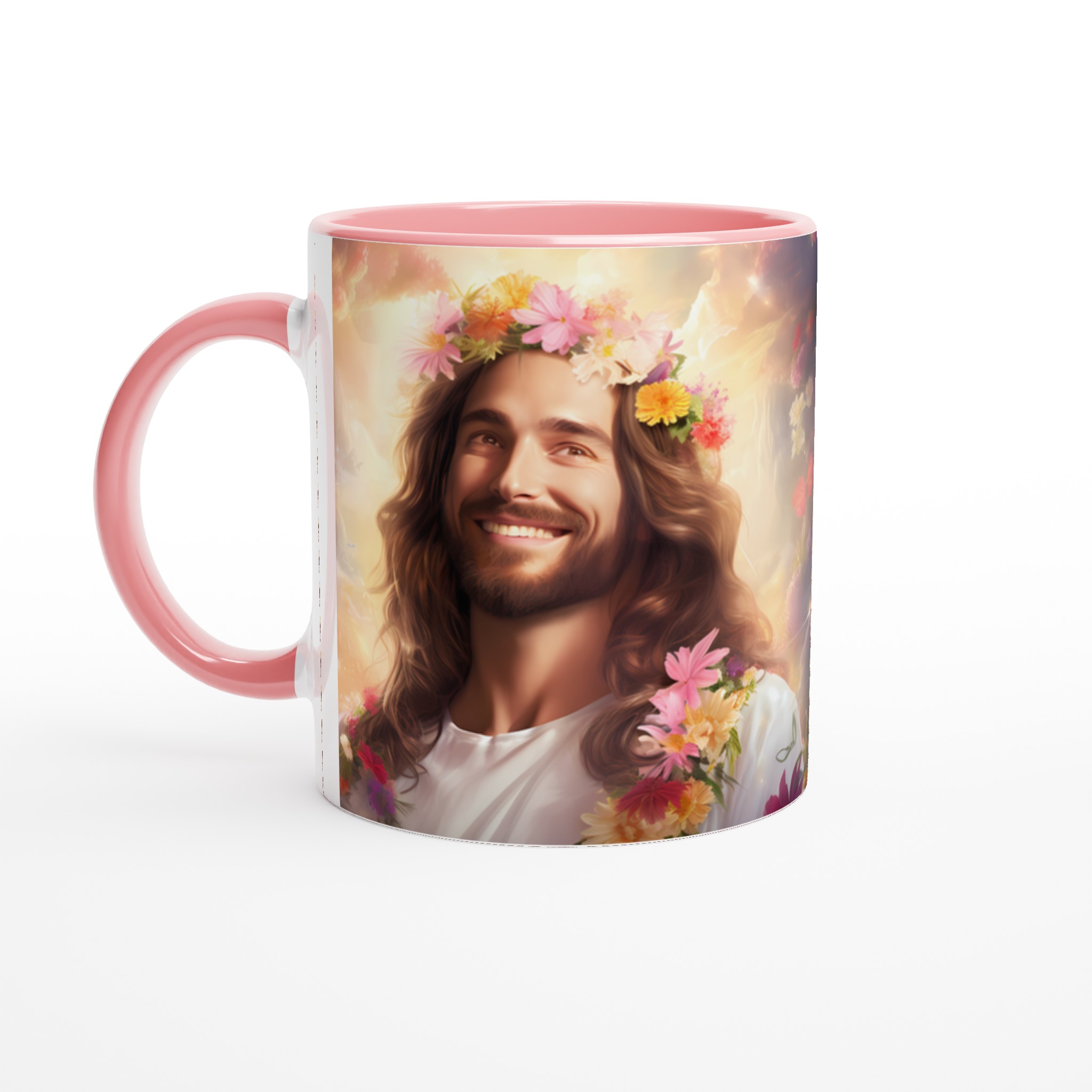 Jesus i Blomsterkrans 11oz Keramisk Mugg – En Strålande Påminnelse om Glädje & Hopp 6 3d7cf172-83c4-4082-8a7a-71d407e98602