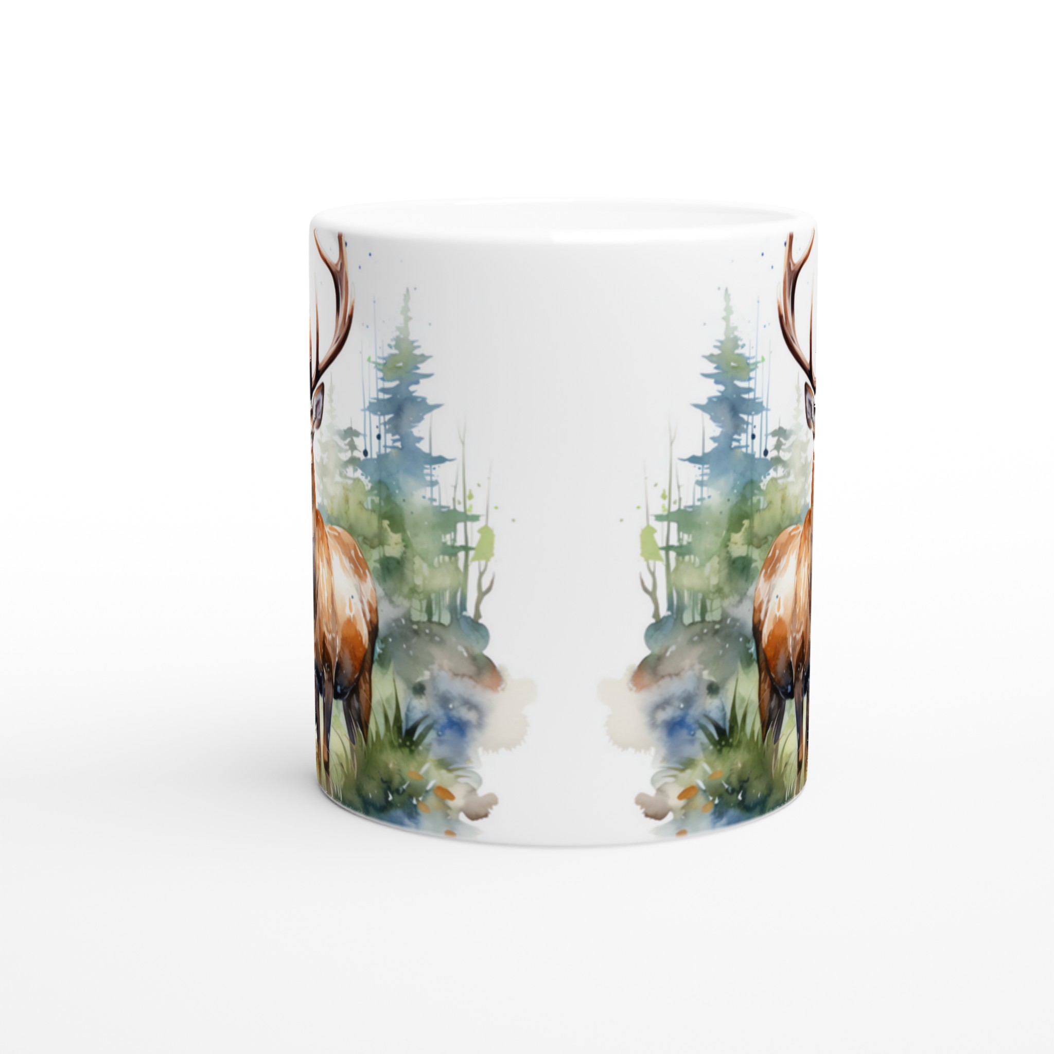 Majestätisk Hjort i Akvarell – 11oz Keramisk Mugg för Naturälskare i Valfri Färg 8 3d7fa730-353b-4f72-9a60-ffd694e5dc66