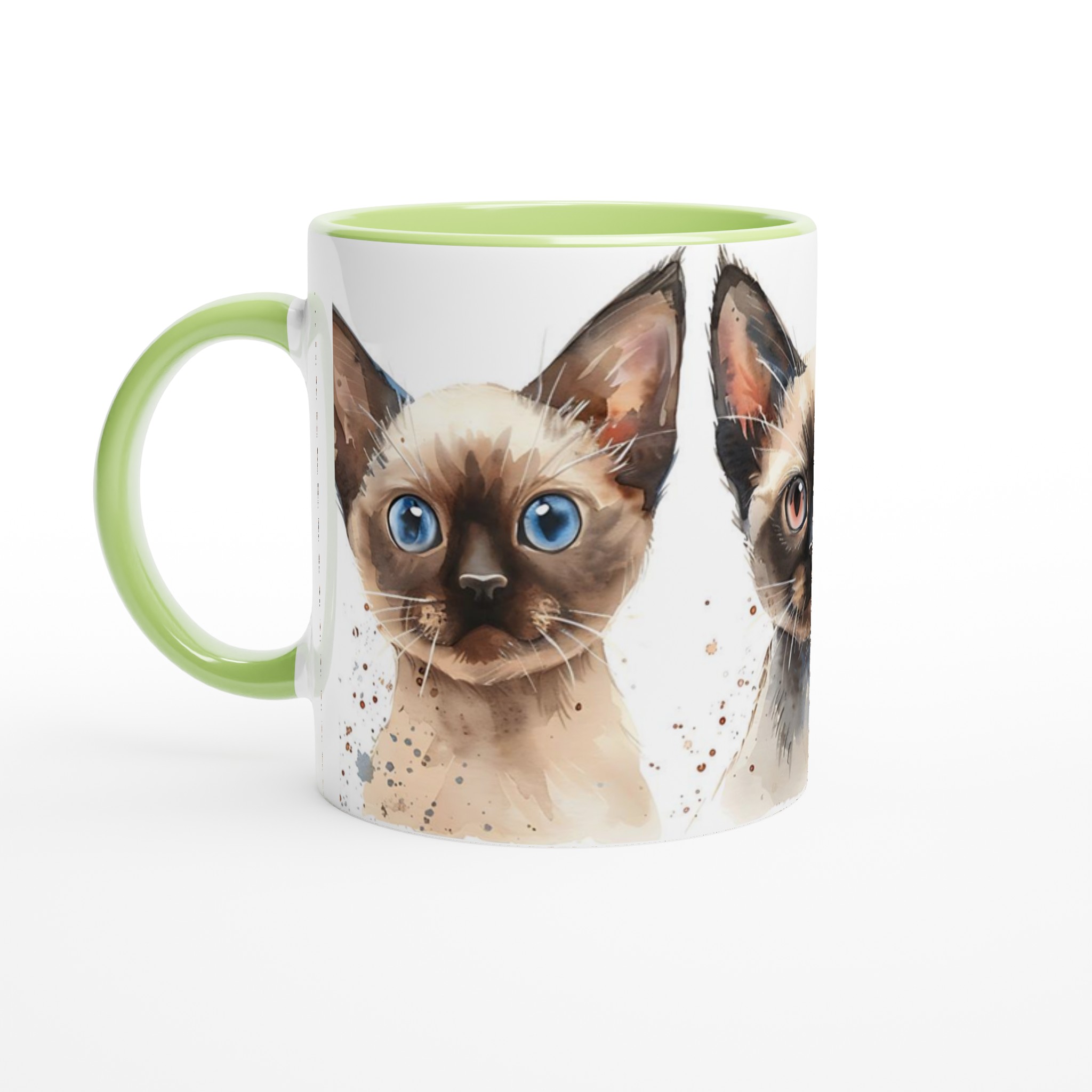 Söt Siameskatt Vattenfärg Mugg – Personlig Kaffemugg i Keramik med Din Favoritfärg 3 3d850608-9563-47d6-95bd-249b230b7110