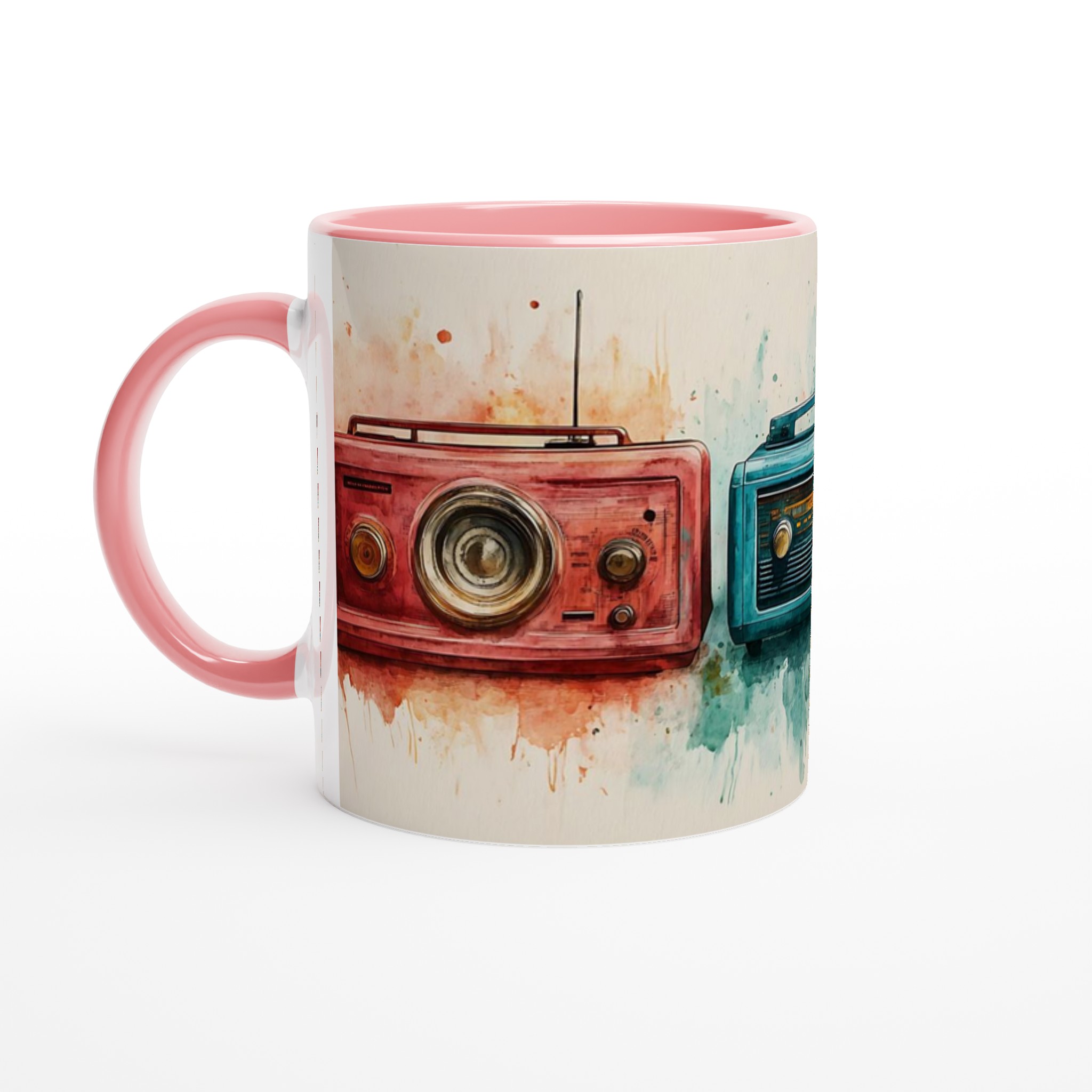 Retro Radios Akvarellmugg – 11oz Keramisk Mugg i Valfri Färg för Musikälskaren 4 3d8bfb84-4931-4661-b57b-f881e11d246b