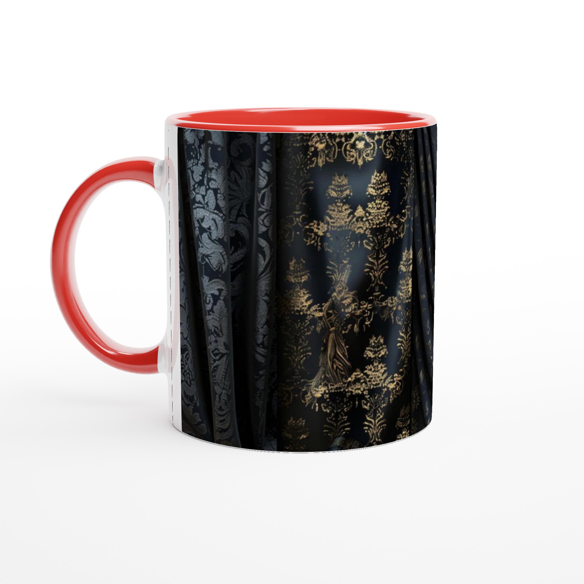 Vit 11oz keramisk mugg med eleganta svartguld-mönster – välj din färgfavorit 2 3d9327e0-72c1-456d-8167-89a969890b0c