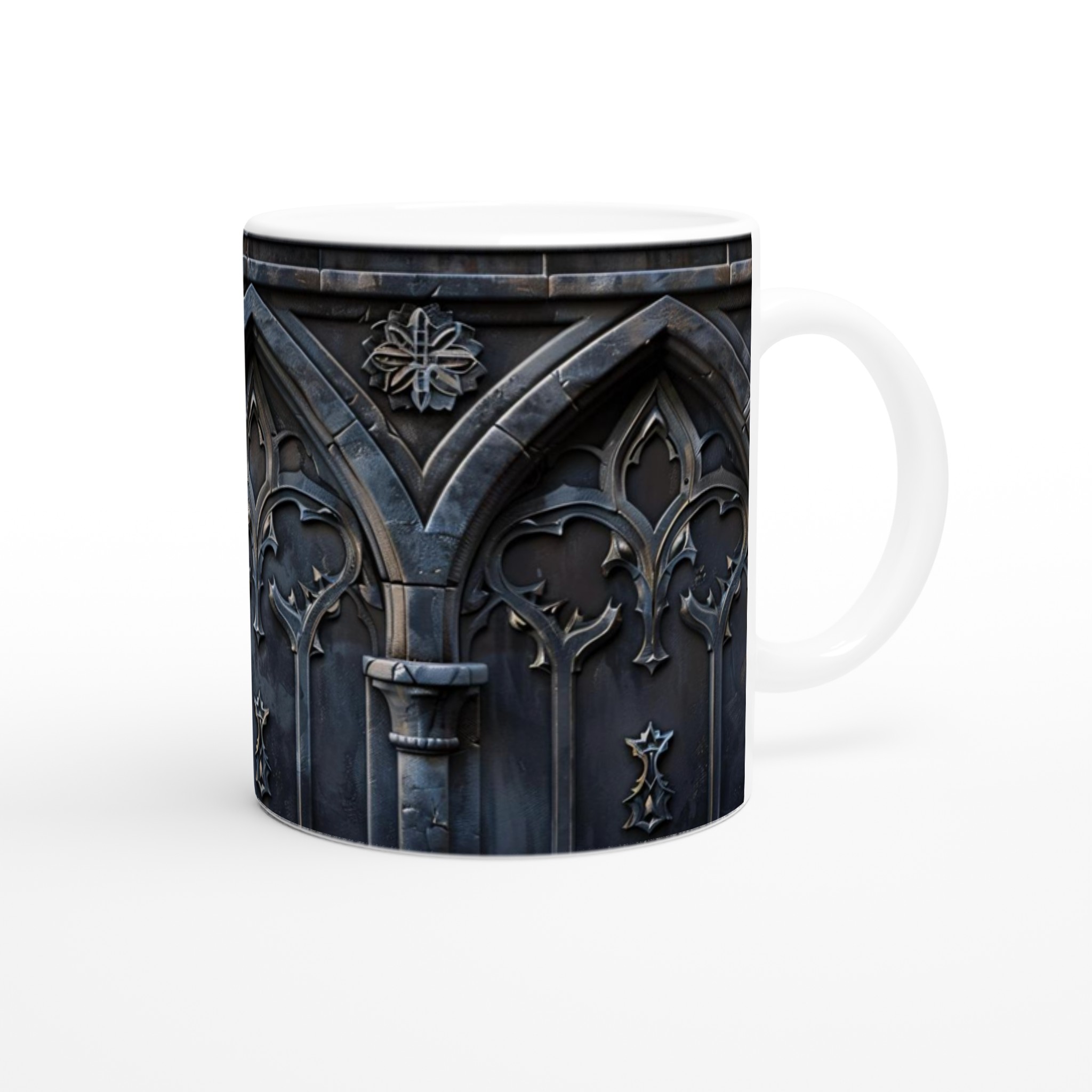 Gotisk Elegans: 11oz Keramisk Mugg med Ornamentik – Välj din Färg! 9 3db6be37-098c-4816-82d3-8272fba1cfb7