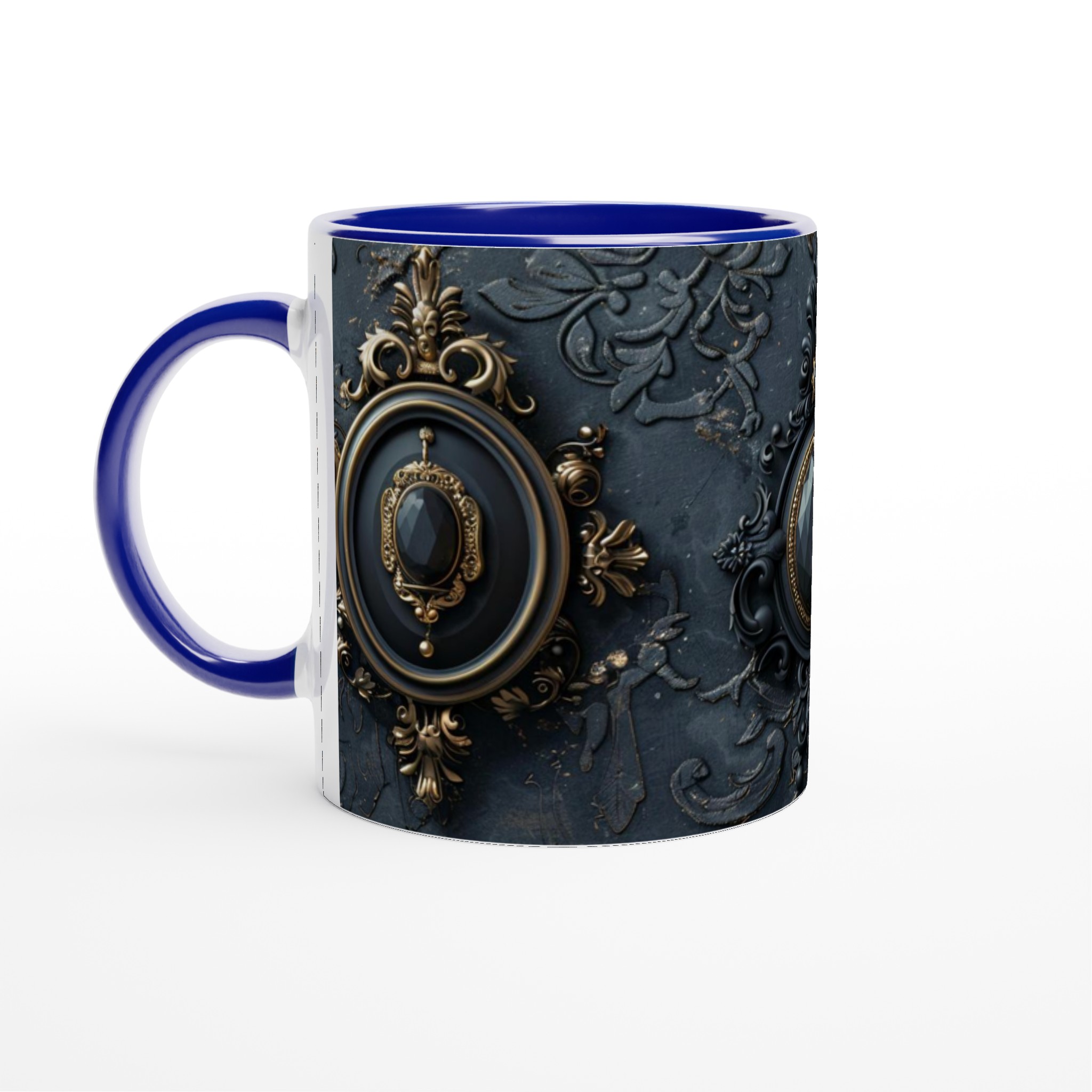 Lyxig Barockmugg i Keramik – 11oz Elegant Svart & Guld Design för Kaffe & Te 4 3deb0430-9f5c-43f1-abd0-24803ecf8f5a