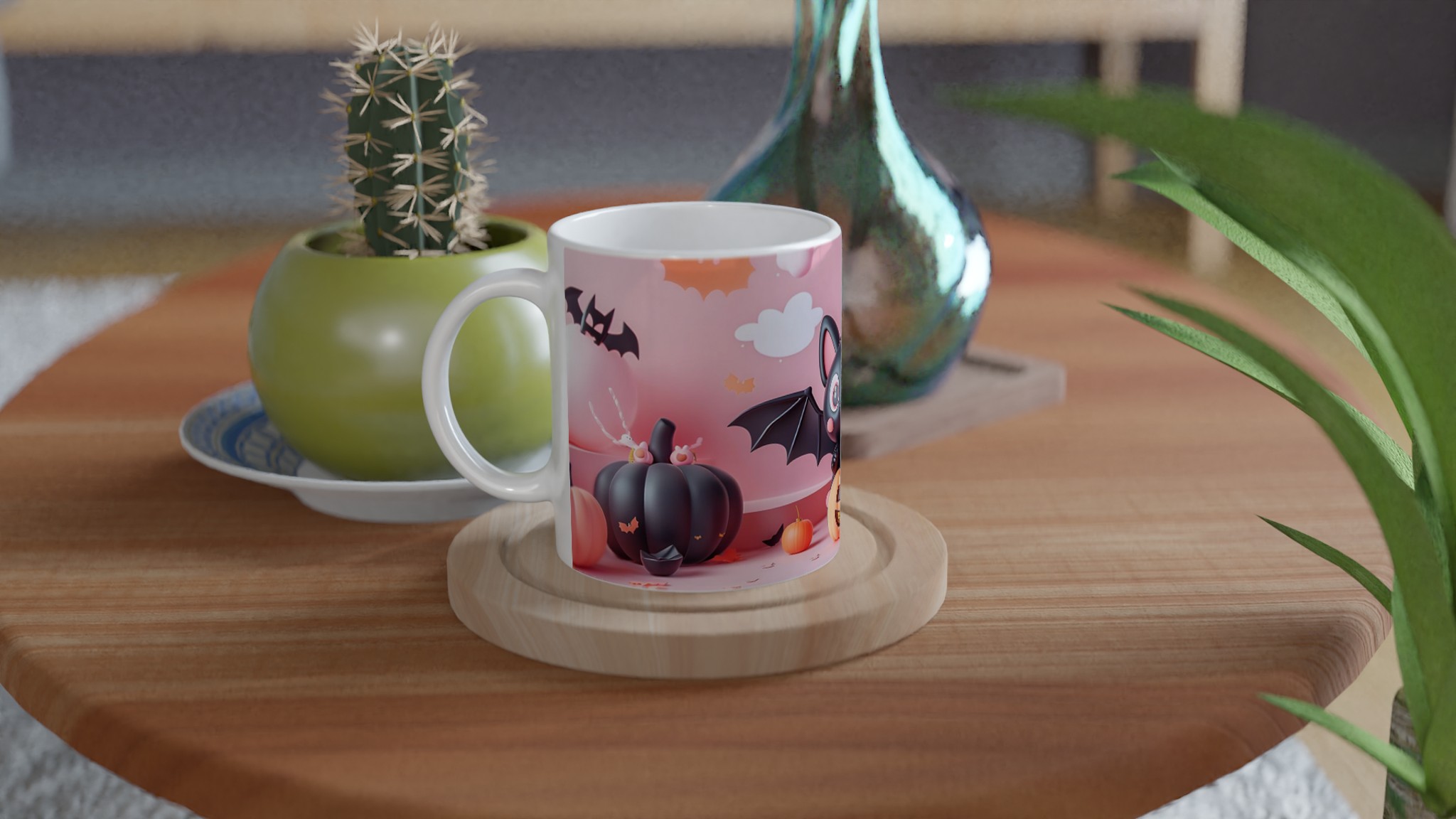 Söt Halloween Fladdermus Mugg: Personlig Favorit i Flera Färger – 11oz Keramik 11 3e510d0c-71da-4baf-a04d-a53f78edf7c8