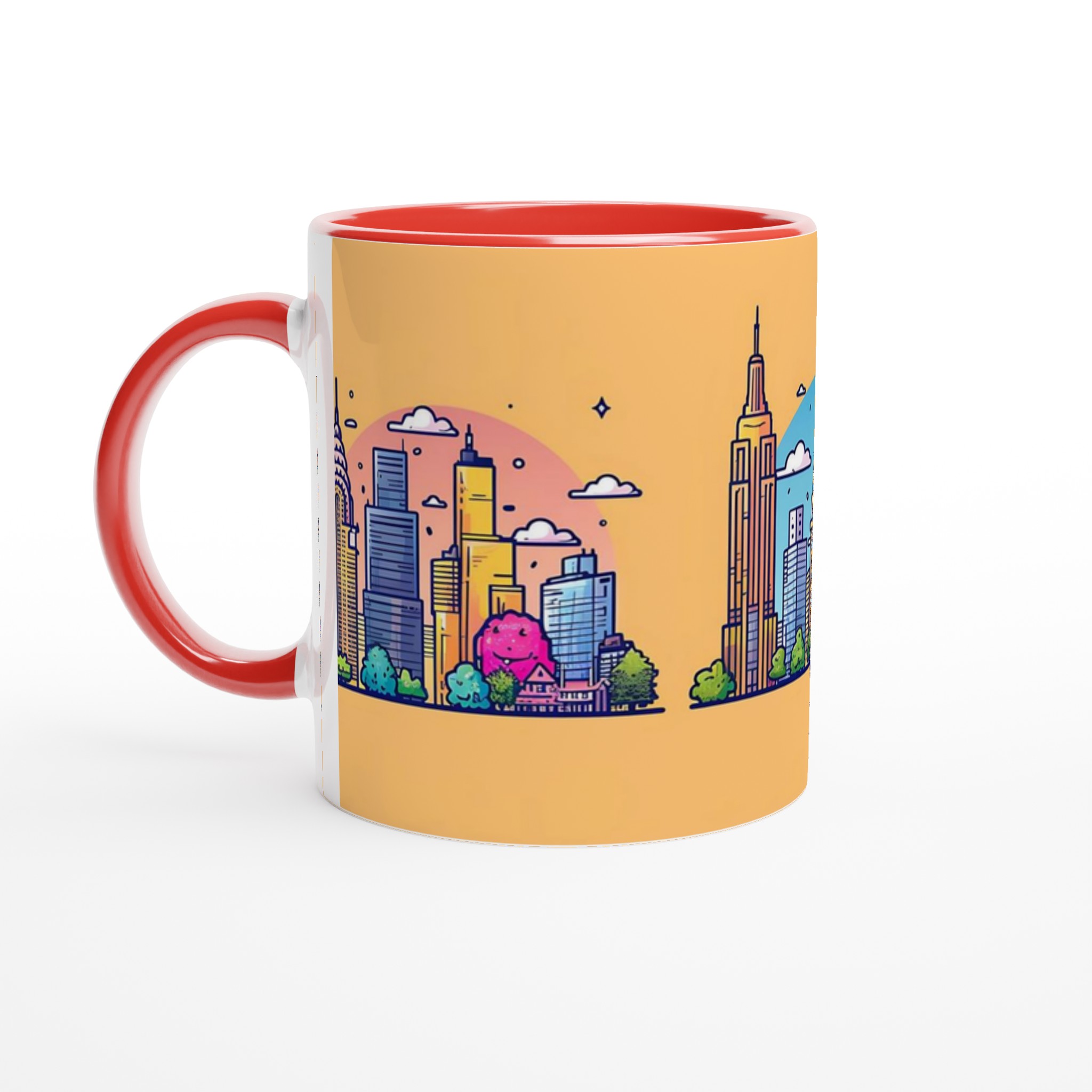 New York City Ikoniska Landmärken Mugg - Färgstark, Rolig & Personlig Keramikmugg 2 3e80169c-6632-43d2-a627-c3b0983b0258