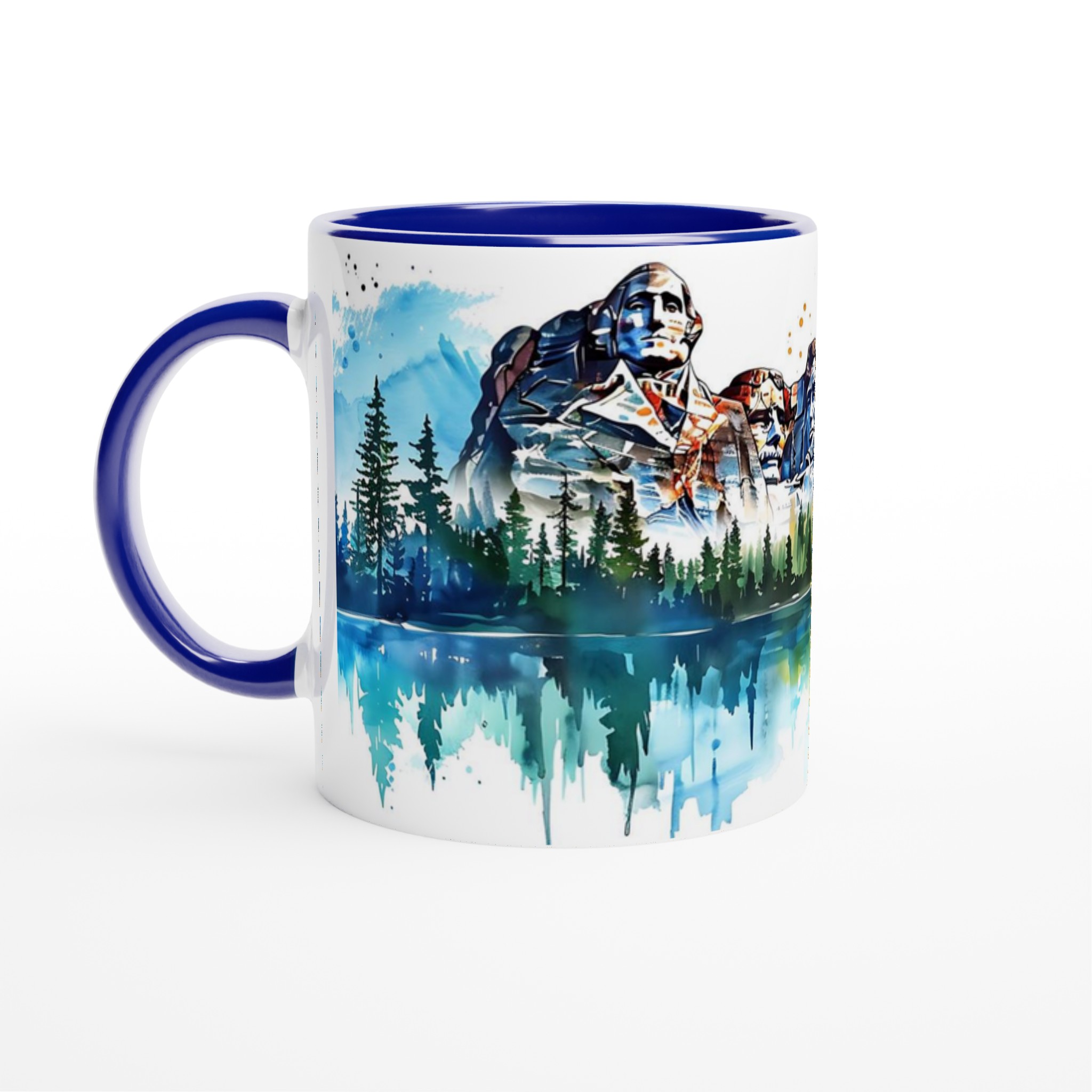 Mount Rushmore Vattenfärg Mugg - USA-historia i Livfulla Nyanser - 11oz Keramisk Kaffekopp 4 3eceaf78-a7a5-4f21-af83-3d38d2bba7bb