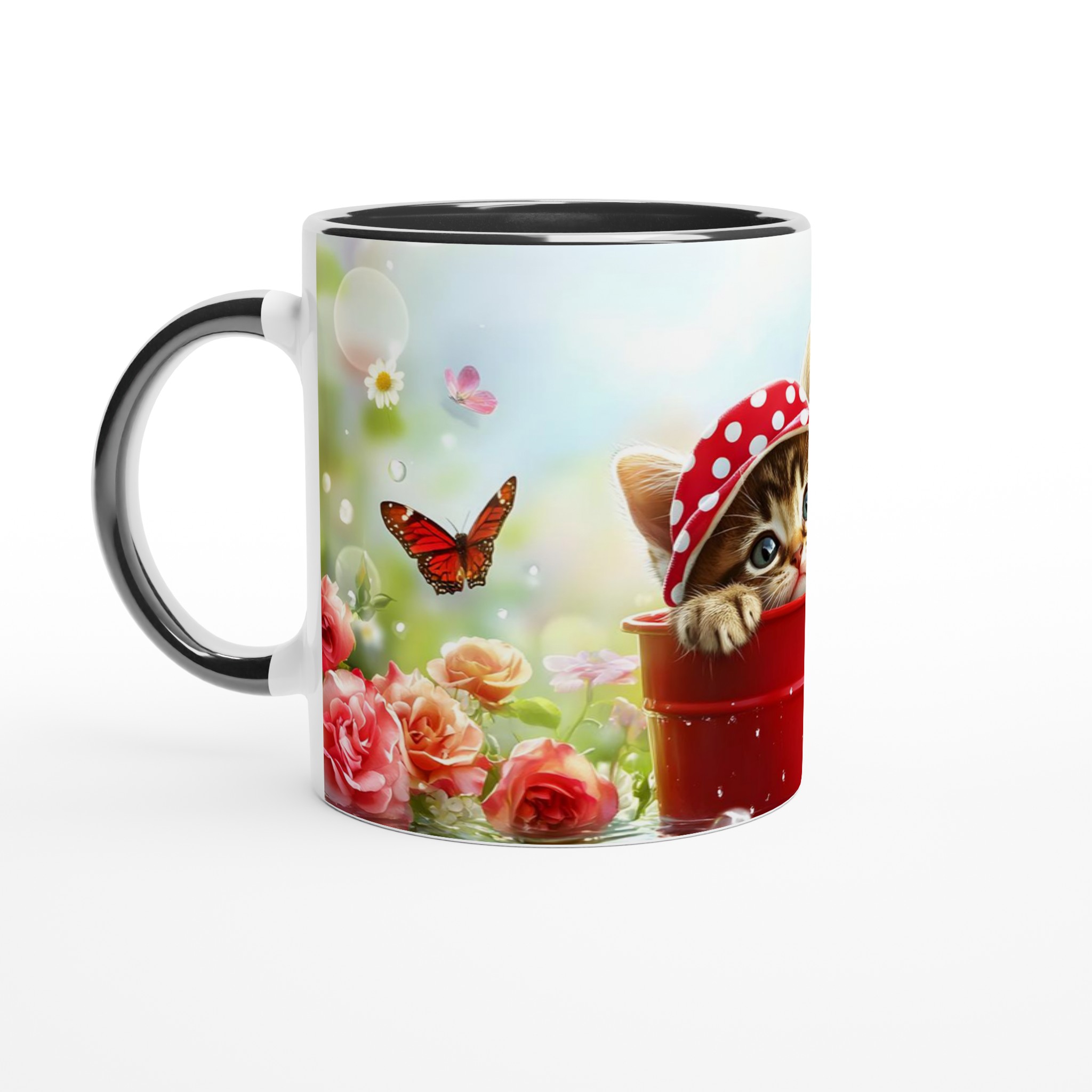 Söt Kattunge i Hink – 11oz Keramikmugg i ditt val av 7 färger 7 3ee1f9f4-13fb-4391-bfbb-609a74c0c0c5