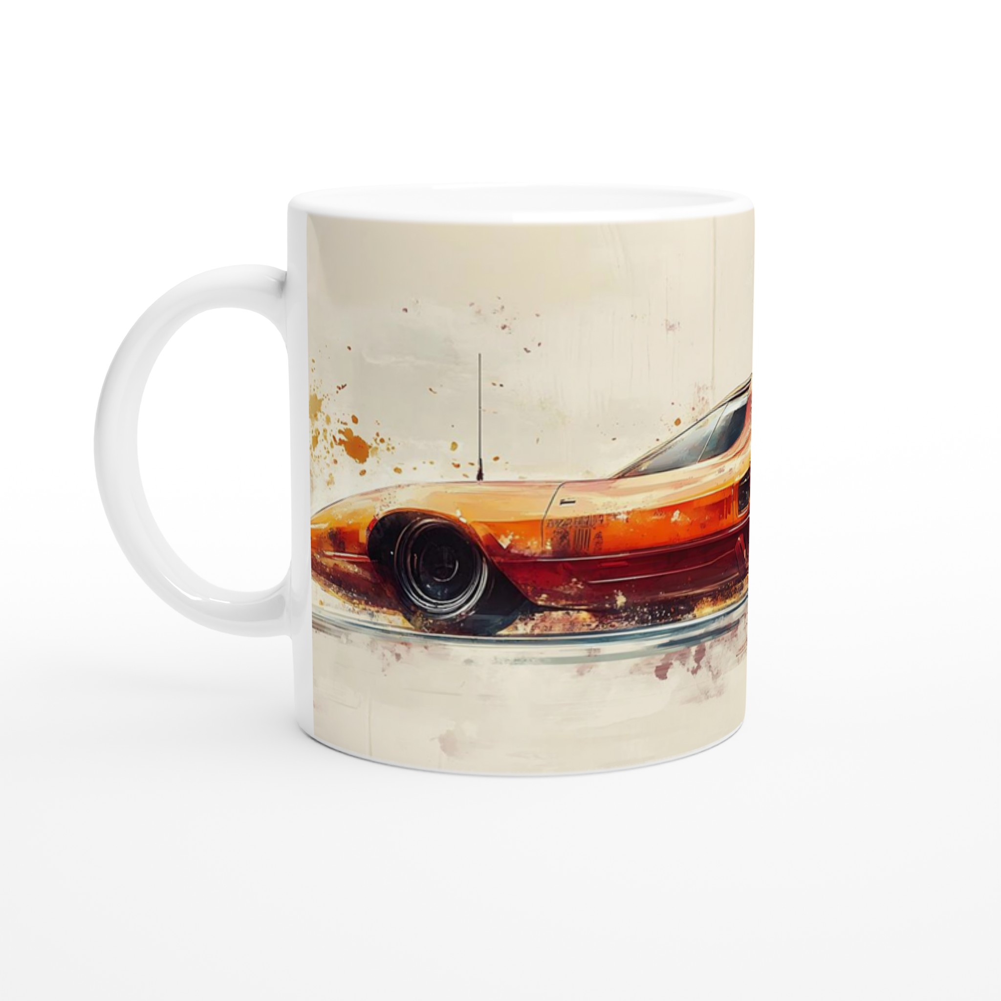 Abstrakt Sportbil Keramikmugg - 11 oz Dynamisk Akvarell Design i Valfri Färg 1 3eec5093-f12d-493f-a489-5bd1a1a6e830