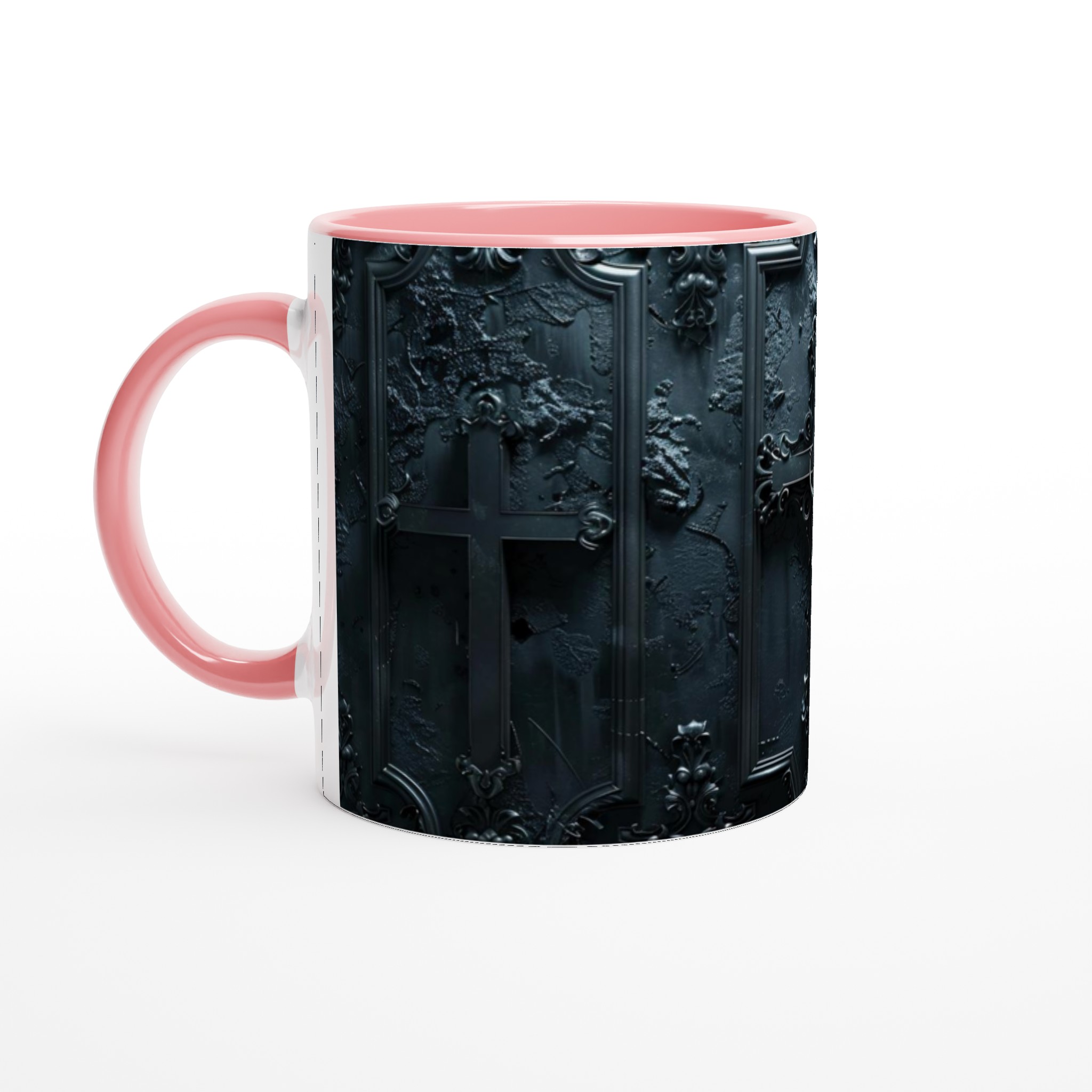 Elegant 11oz Ceramic Mug with Gothic Black Design – Choose Your Color 6 3f25458a-bbd3-4652-a202-f7e6a323a1c2