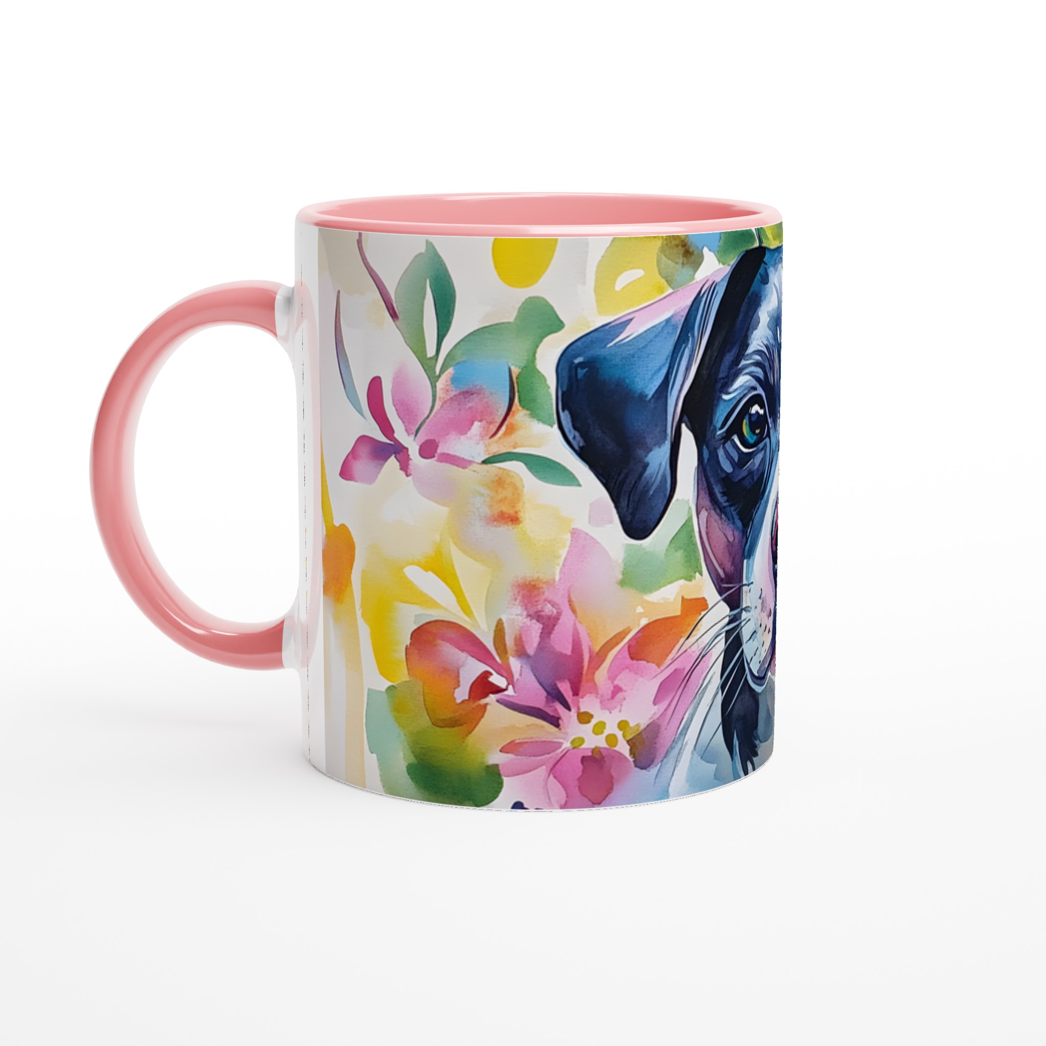 Färgglad Akvarell Hund Mugg - Vit 11oz Keramisk Mugg för Djurälskare 6 3f331ea1-ebf1-4fd6-a713-508cd9d732df