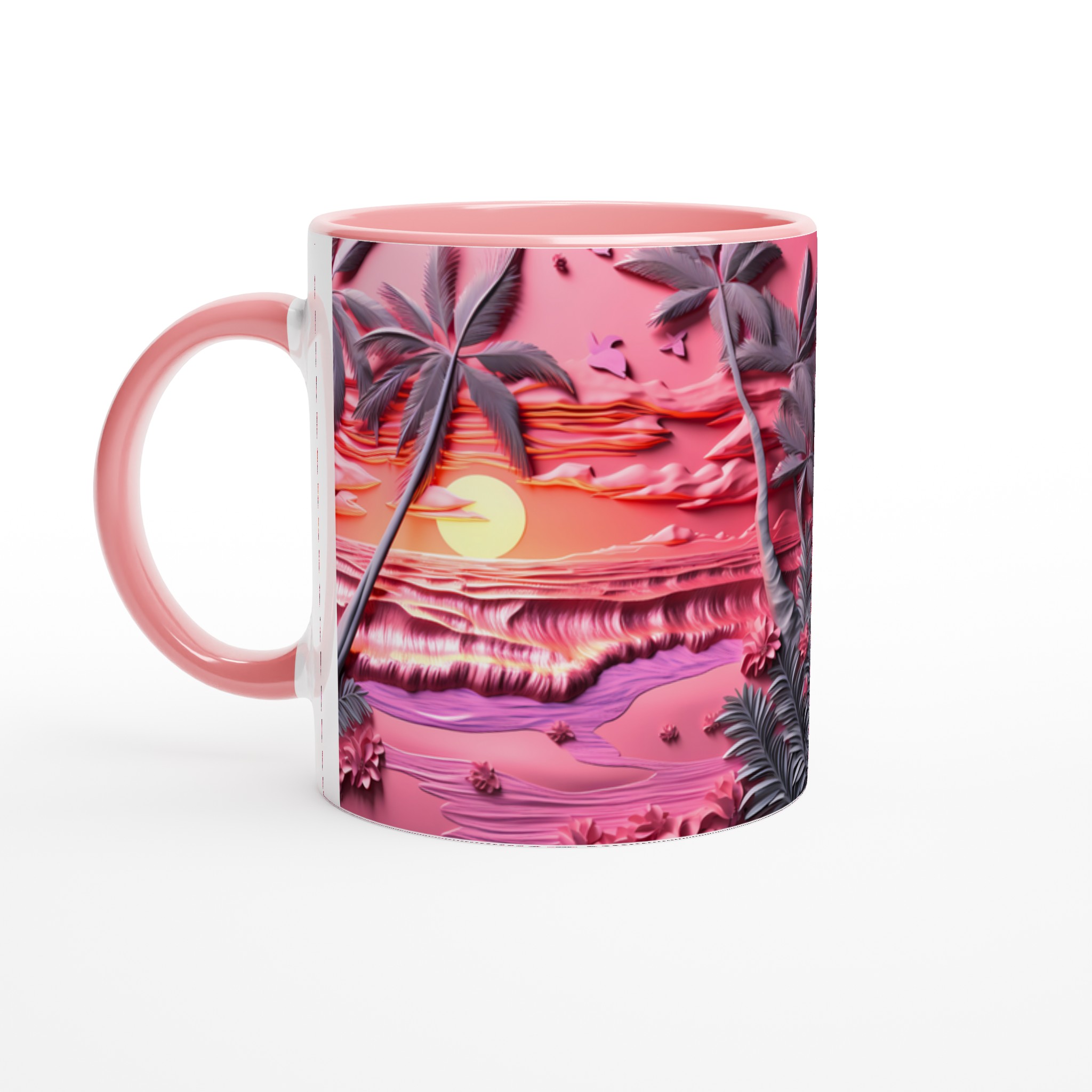 Tropisk Dröm Mugg – Solnedgång & Palmkant i Pop Art Rosa. Välj din färg! 6 3f4b1e78-8a96-4671-95a9-bd7038e1beef