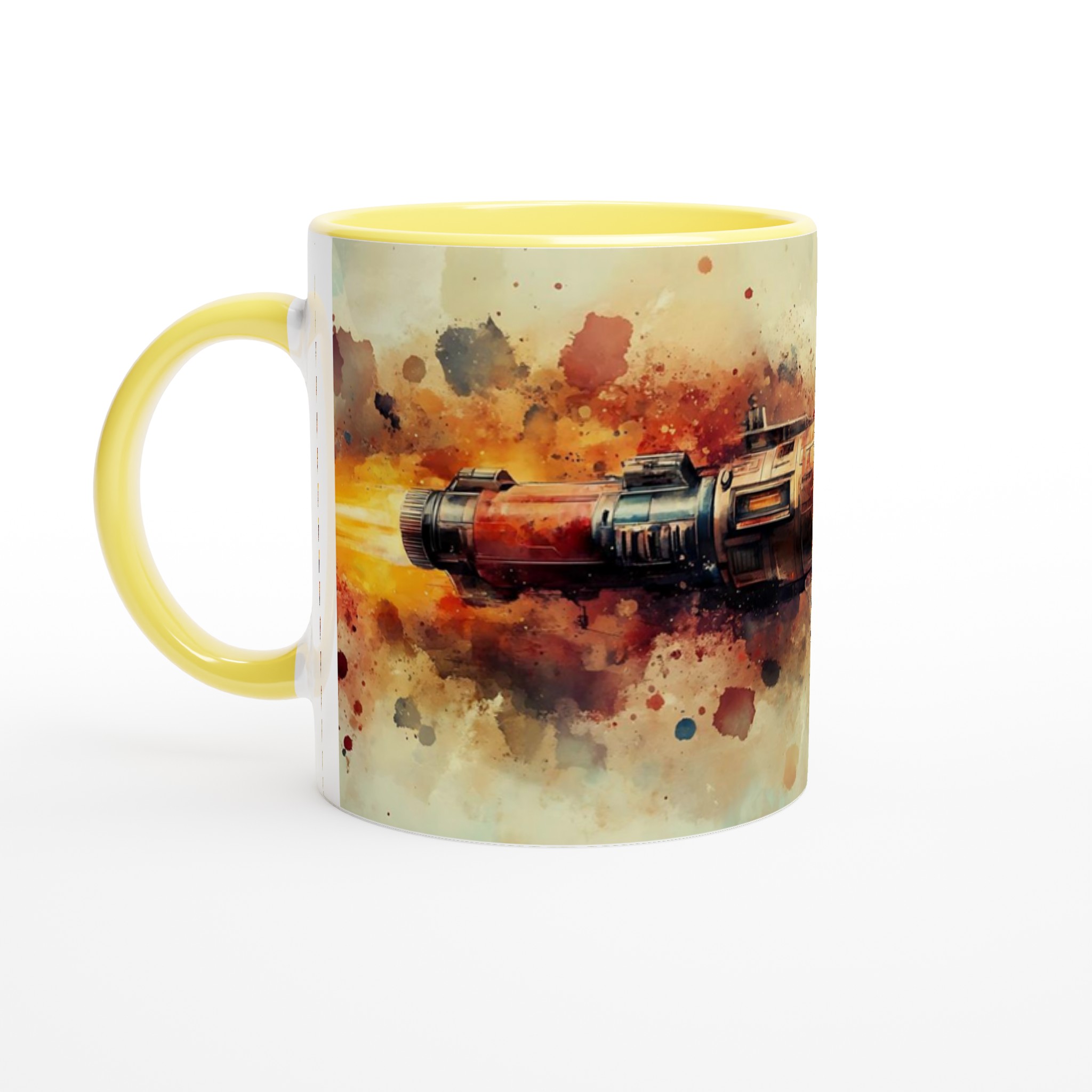 Kosmiskt äventyr kaffemugg – Färgstark akvarell rymdraket i din favoritfärg 3 3f939286-e8b9-48ce-8742-f3365d4ac3da