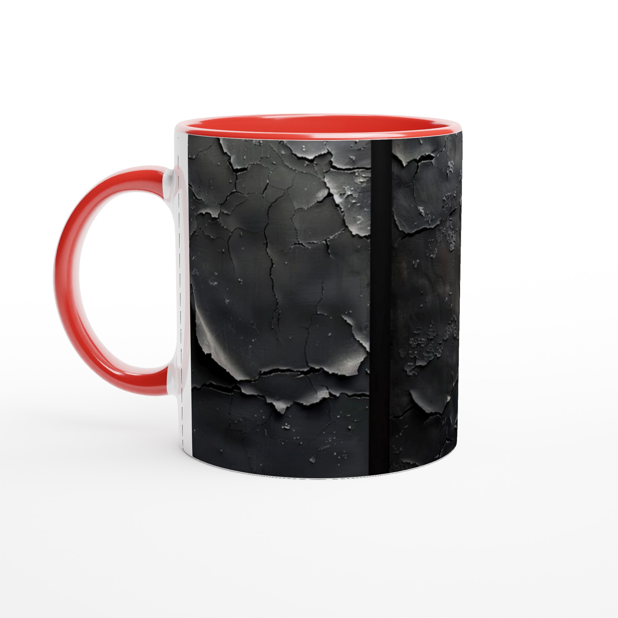 Industrial Elegance 11oz Keramisk Mugg – Rustik Textur med Röd Accent, Välj din färg! 2 40676028-3c58-4dae-8dbf-cdb618d94567