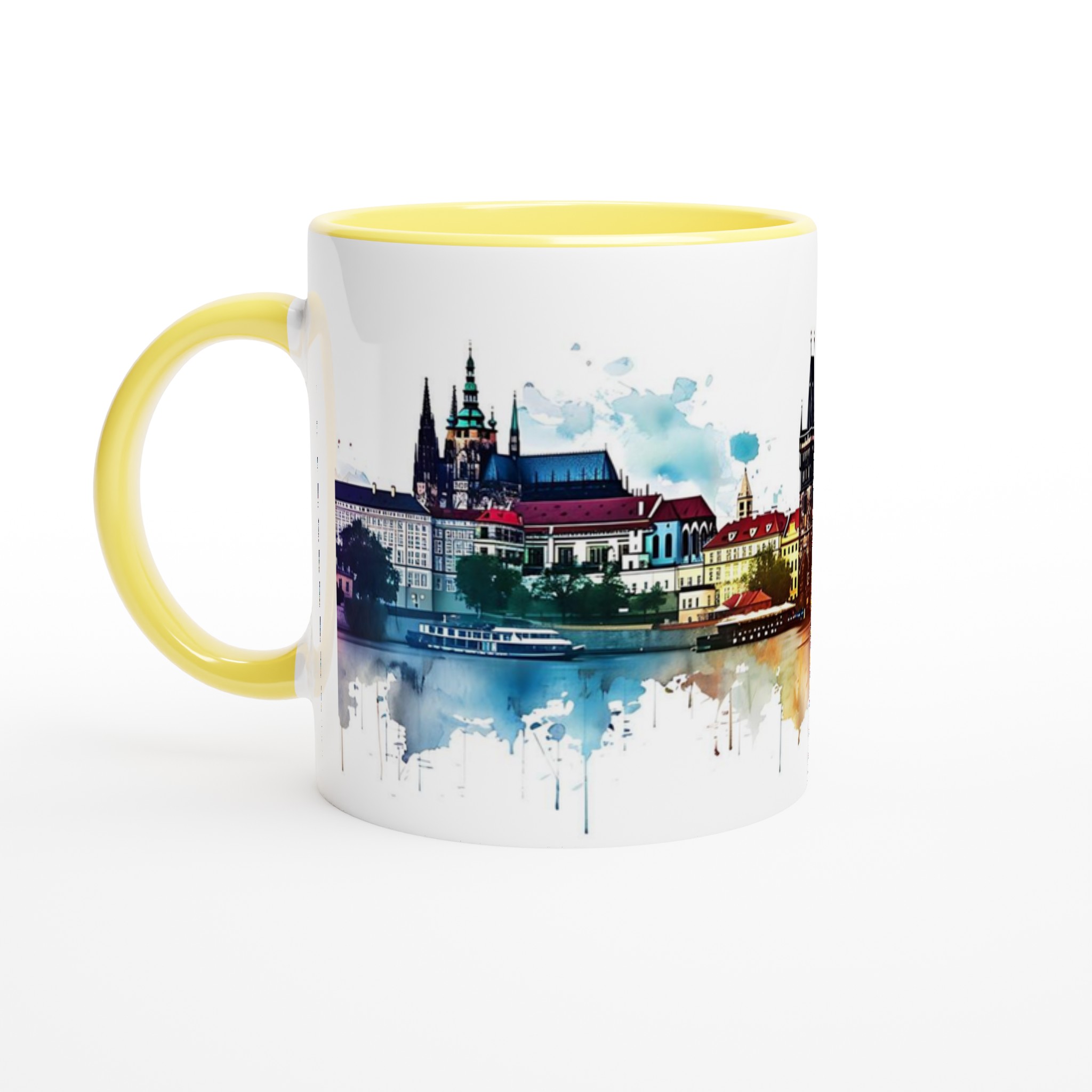 Prag Watercolour Skyline Mugg – Konstnärlig Stadsutsikt i Levande Akvarell 5 40697e9b-9ac9-4a86-b1f1-97503e261306