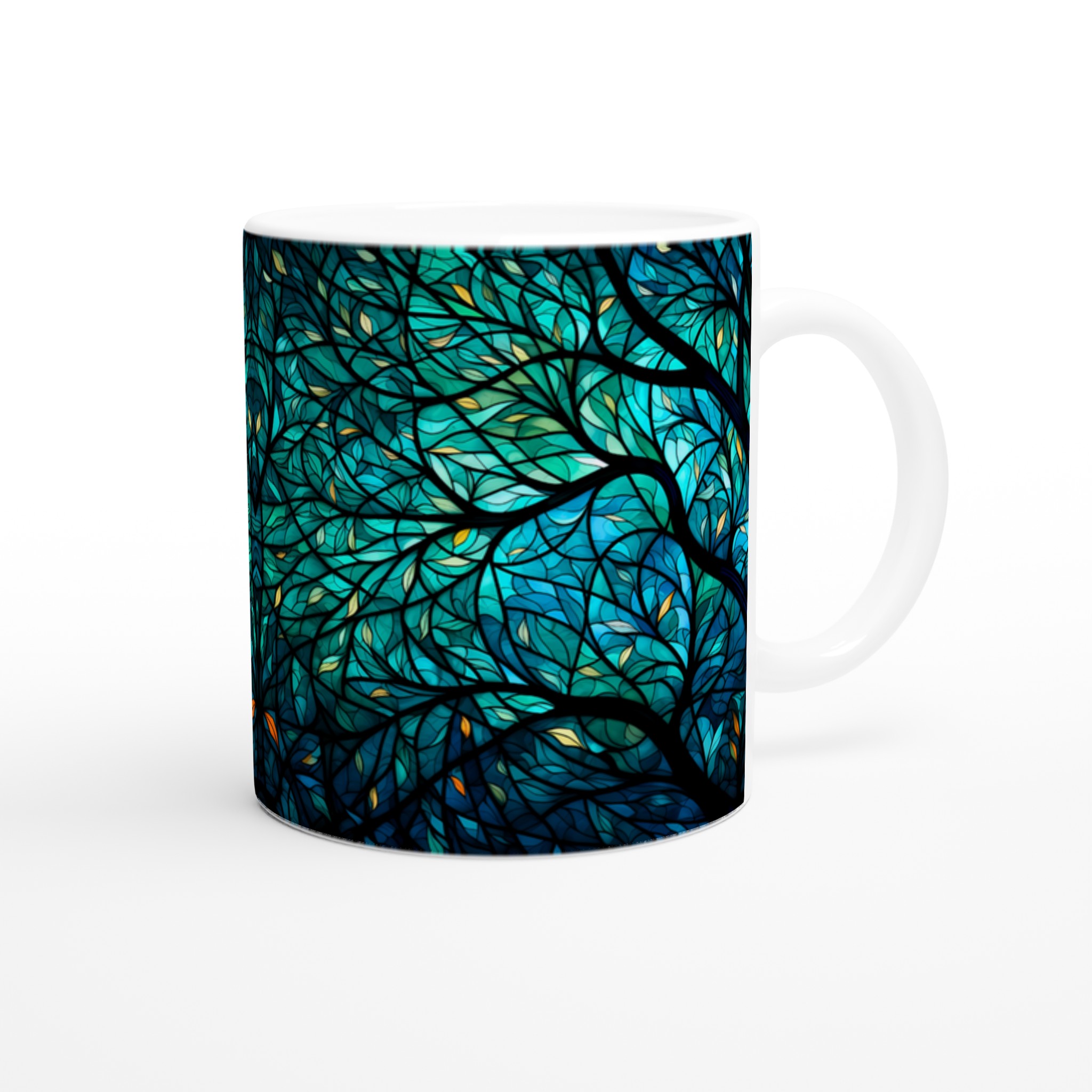 Förtrollande Skogsglans Mugg – Konstnärlig Keramikmugg i Glasmosaik Design, 11oz 9 40c61656-f9d0-4037-8e36-8f9e15496d2e