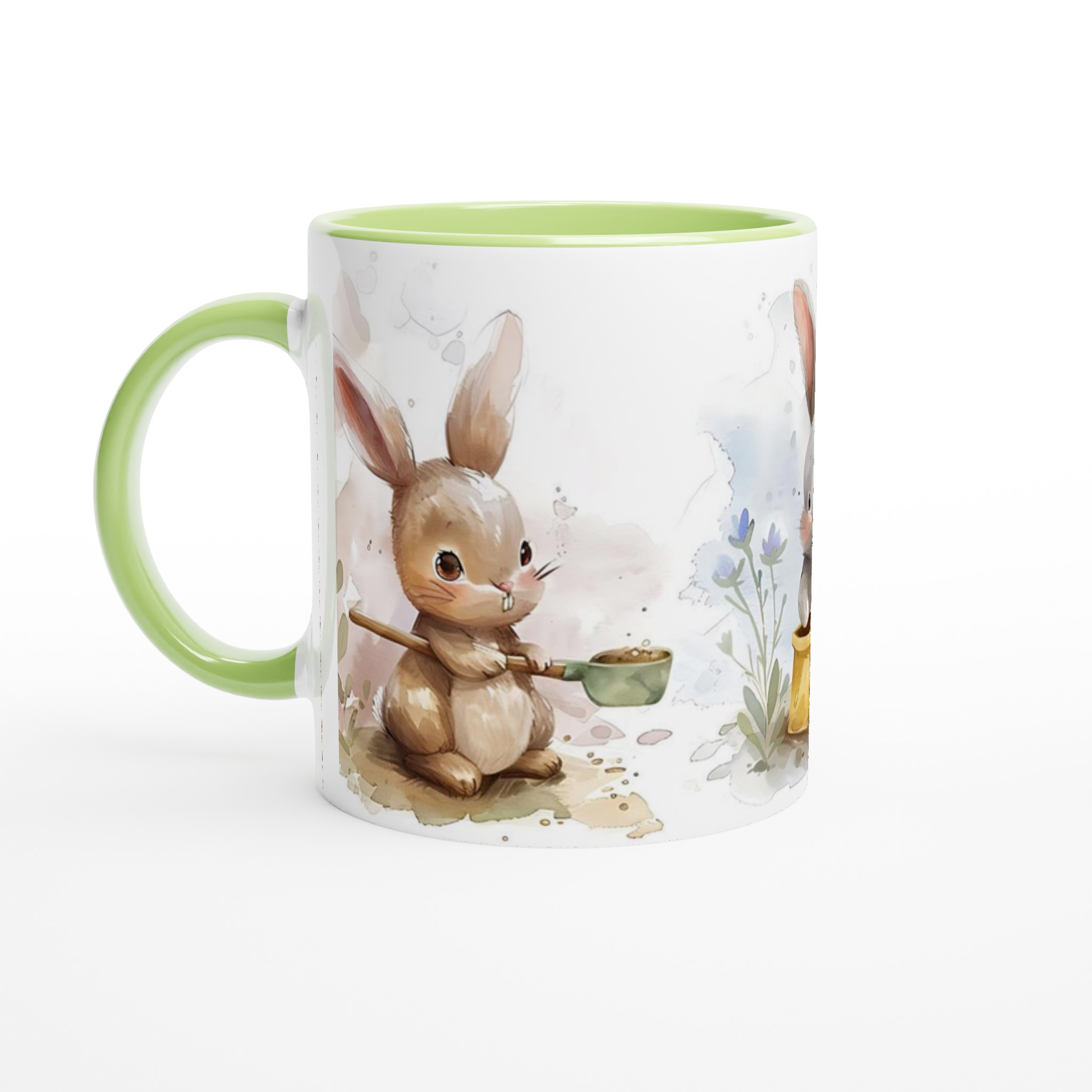 Söta Påskkaniner 11oz Keramisk Mugg – Charmig Akvarelldesign i Flera Färger 3 410903c7-cdb3-4f6b-ab7a-6539911414f7