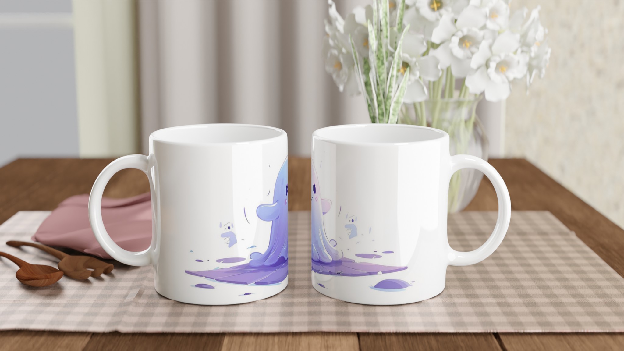 Söt Spöke Charmig Mugg - 11oz Keramisk Mugg för Kaffe & Te i Flera Färger 10 413feccf-a77d-417d-810c-70a0f6a56b81