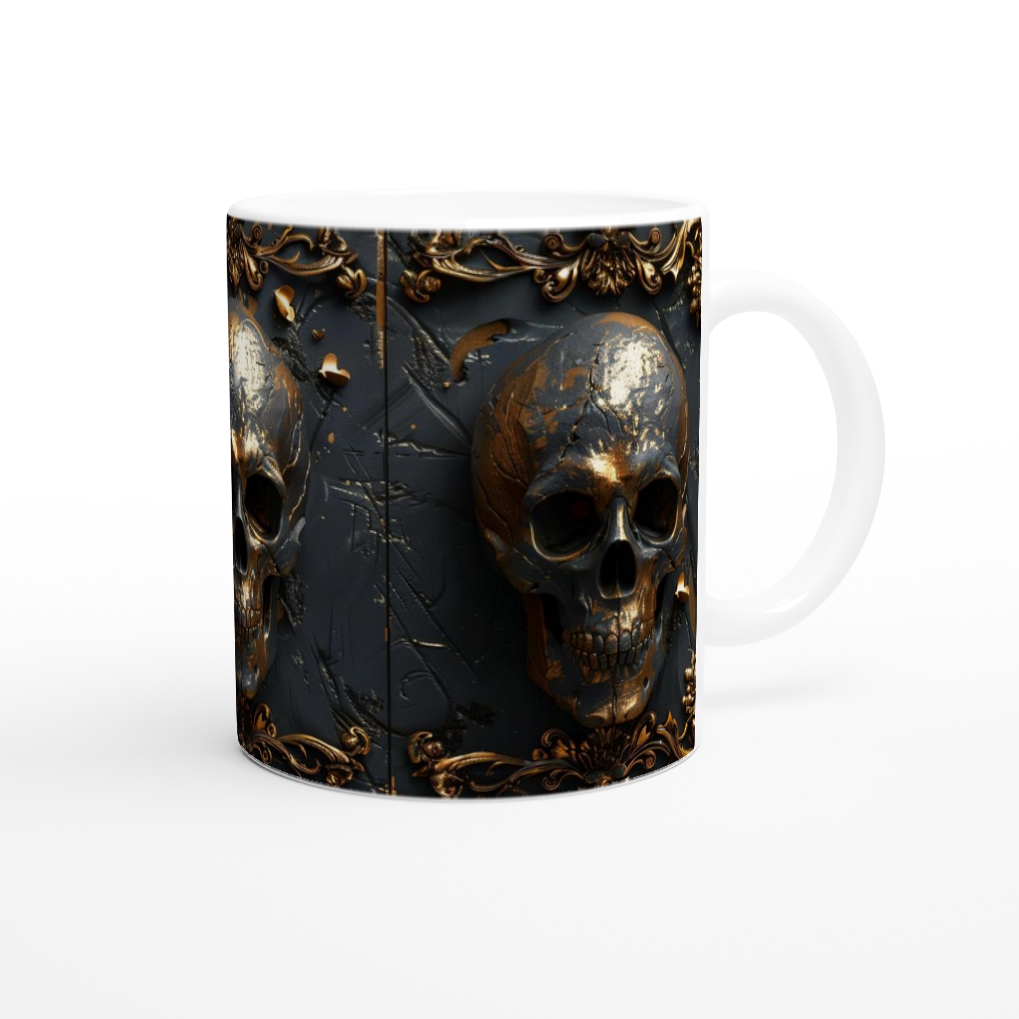 Guld & Kol Gotisk Mugg – 11oz Keramikmugg med Skallemotiv för Edge och Elegans 9 42007512-27e1-4dd7-9fff-aa77e05d0581