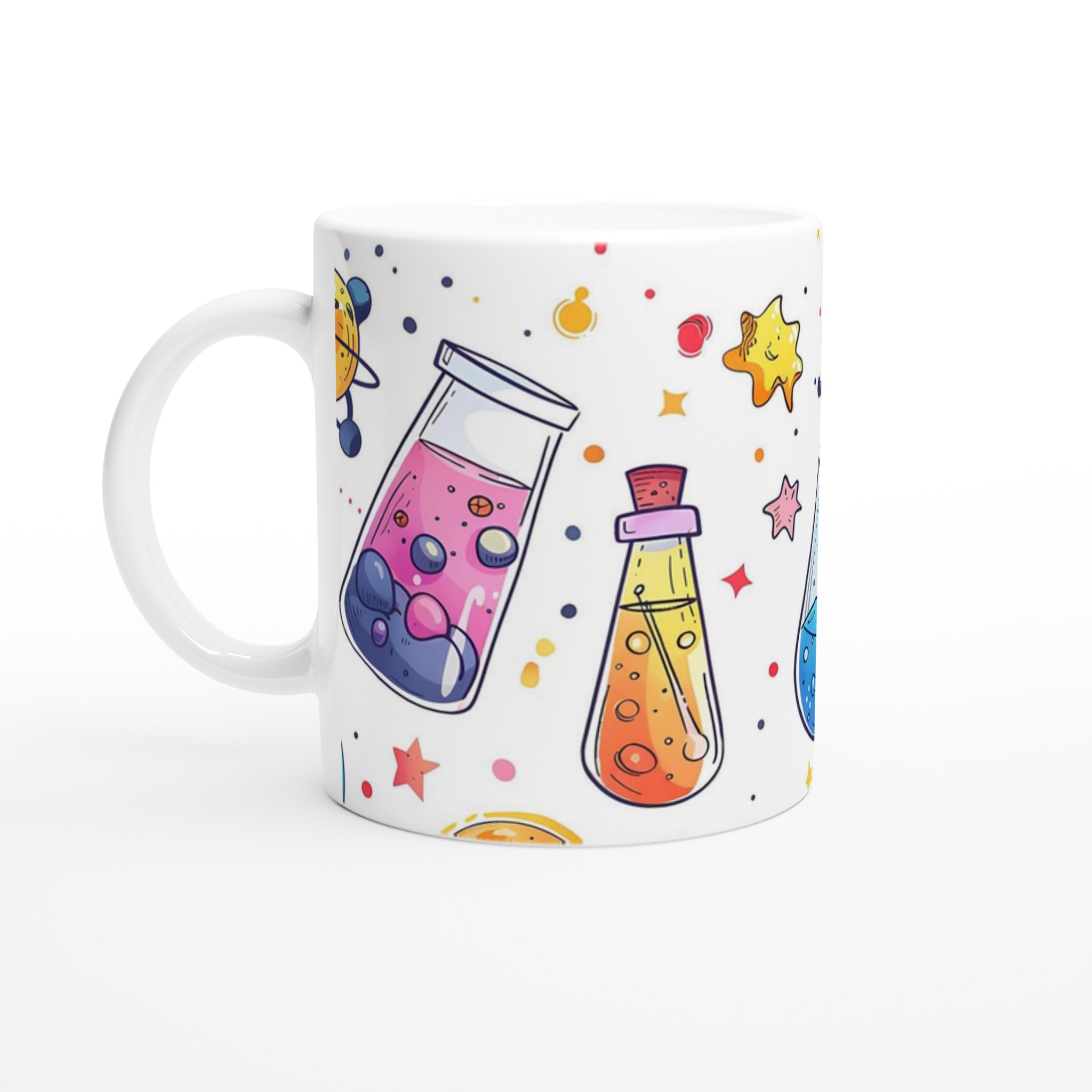 Kreativ Experimentmugg – Vetenskaplig Design i Klara Färger, 11oz Keramikmugg 1 42021251-311c-4442-8d4c-cfbf5870d617
