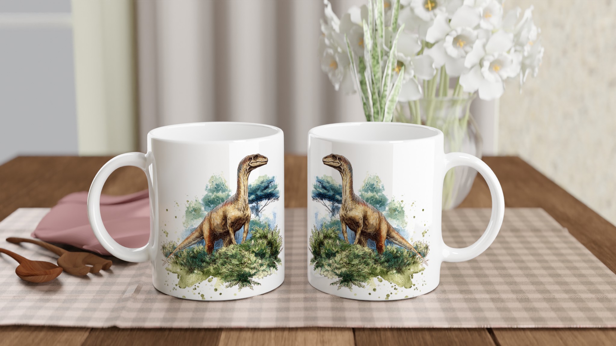 Dinosaurie Vattenfärg Mugg - Förhistorisk Charm i 11oz Keramik 10 4203a810-bf27-44e6-b86d-62772a80a21a