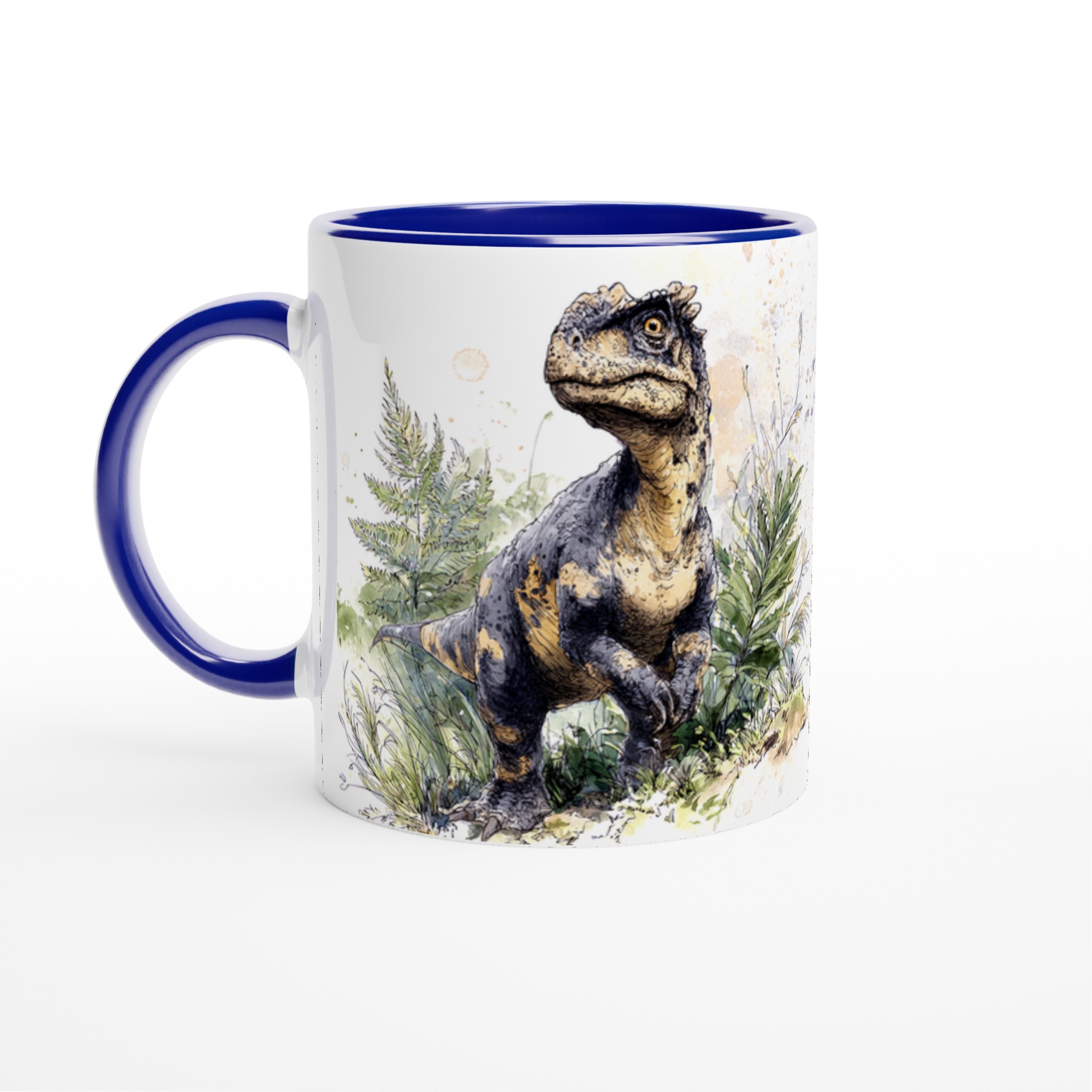 Förhistorisk Charm: Dinosaurie Akvarell Mugg - 11oz Keramikmugg för Dinosaurieälskare i 7 Färger 4 4239bcdc-b233-4ead-9067-18bbe91792ba