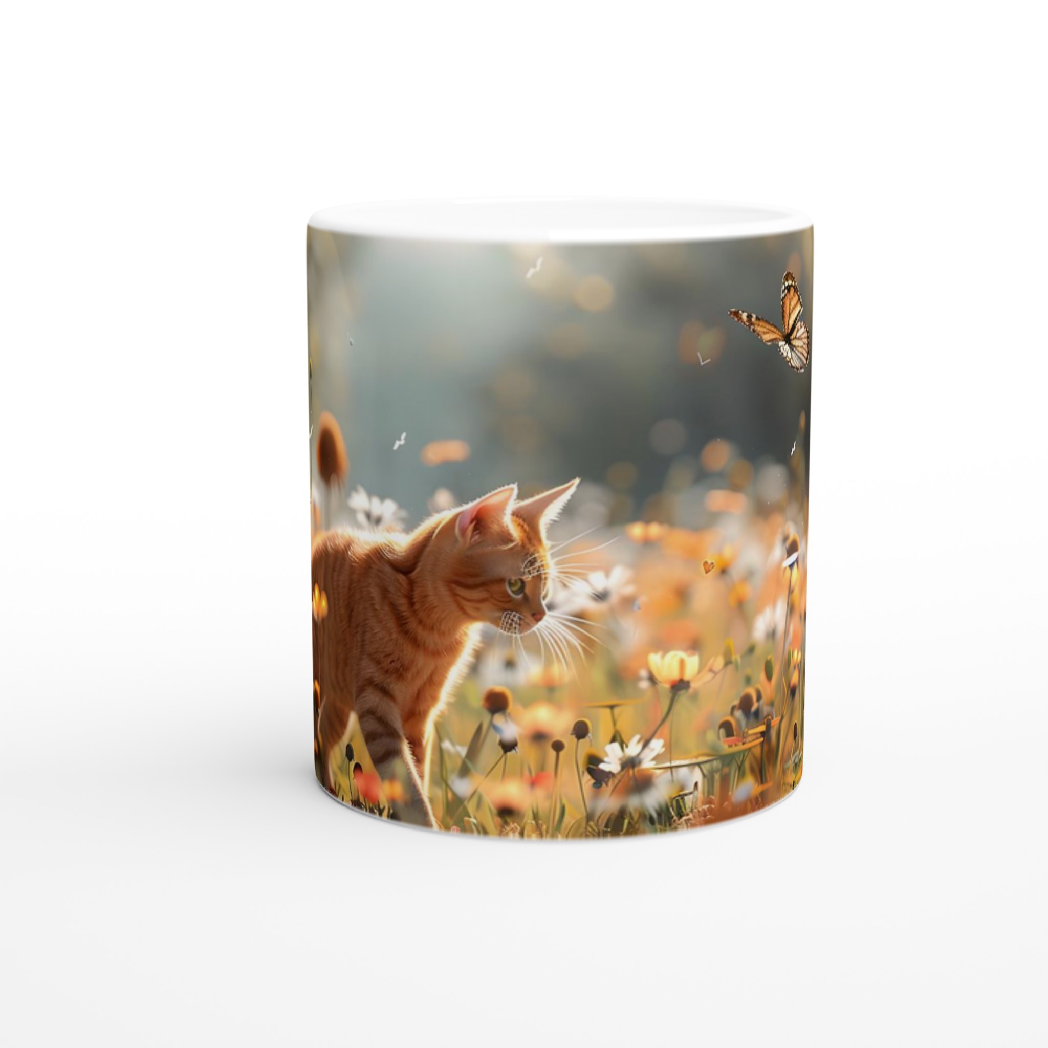 Katt & Fjäril - Magisk Keramikmugg i Solnedgångens Färger 8 42422192-991b-4135-a76d-f485418ba717