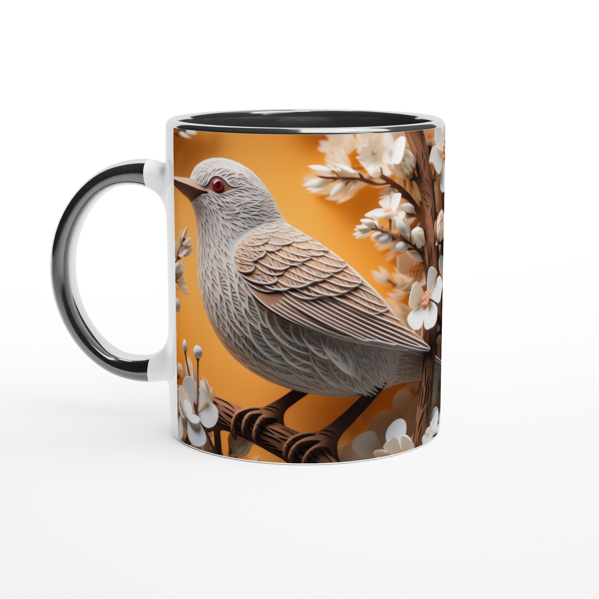 Konstfull Fågel & Blomma 11oz Keramisk Mugg – Välj bland 7 Livfulla Färger för Din Perfekta Kaffestund 7 42817f21-550e-4a2d-8825-d49f61eba117