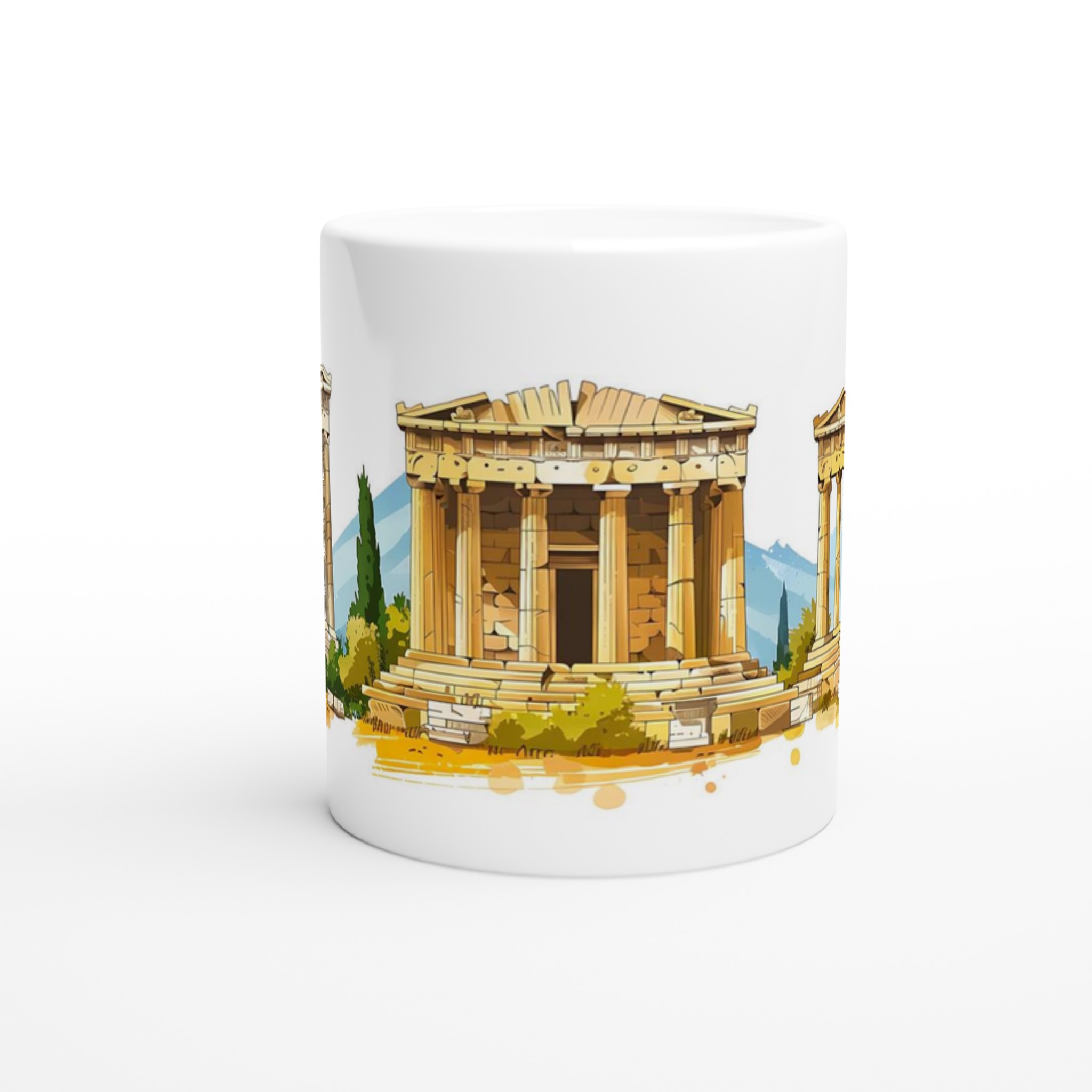 Antik Grekland Tempel Mugg - Klassisk Konst för Din Kaffestund i Valfri Färg 8 42bf8b0b-117d-464e-8d8d-62409fb24a35