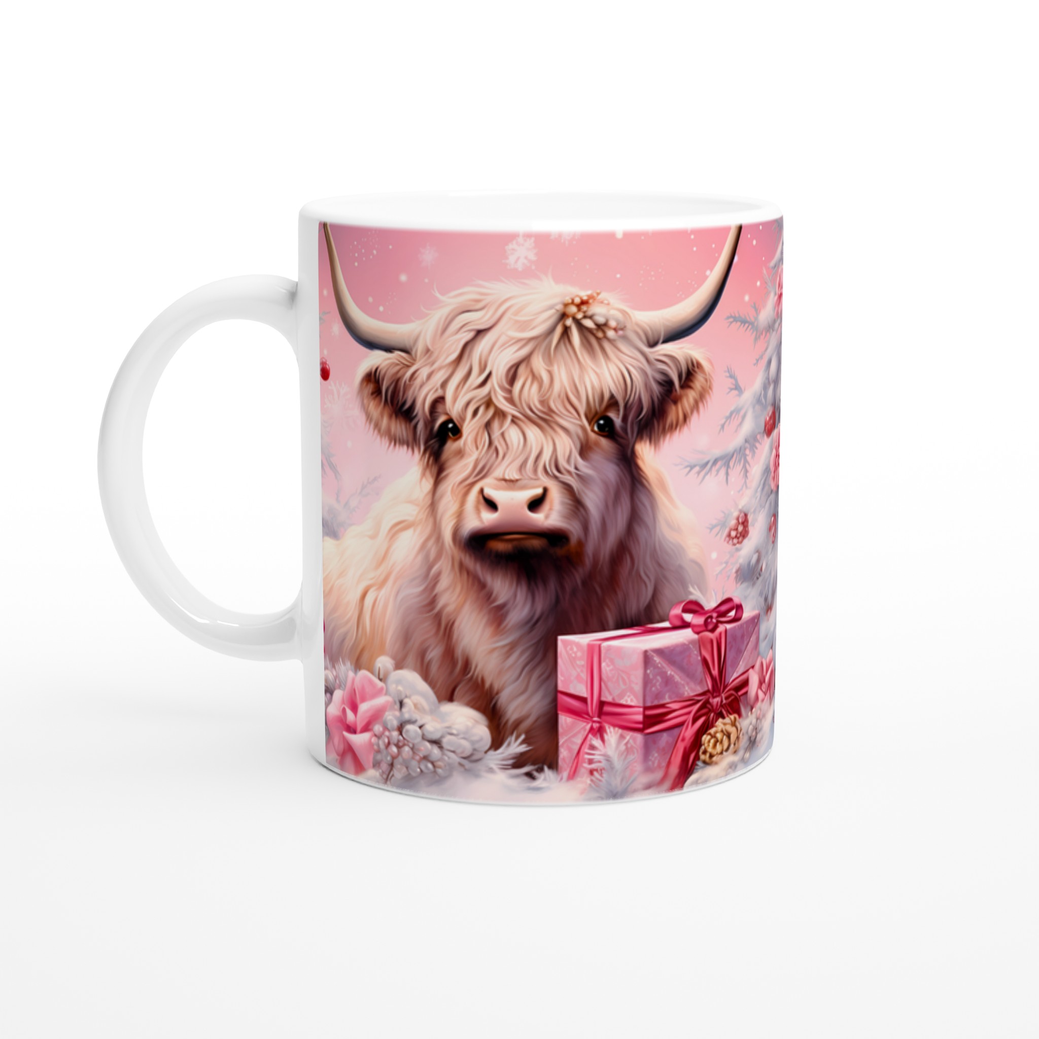 Mysig Vinterfjällko Mugg - Rosa Juldröm i Keramik | 11oz Presentmugg i Flera Färger 1 42c6e50d-f727-49b6-9a16-7e033774e234