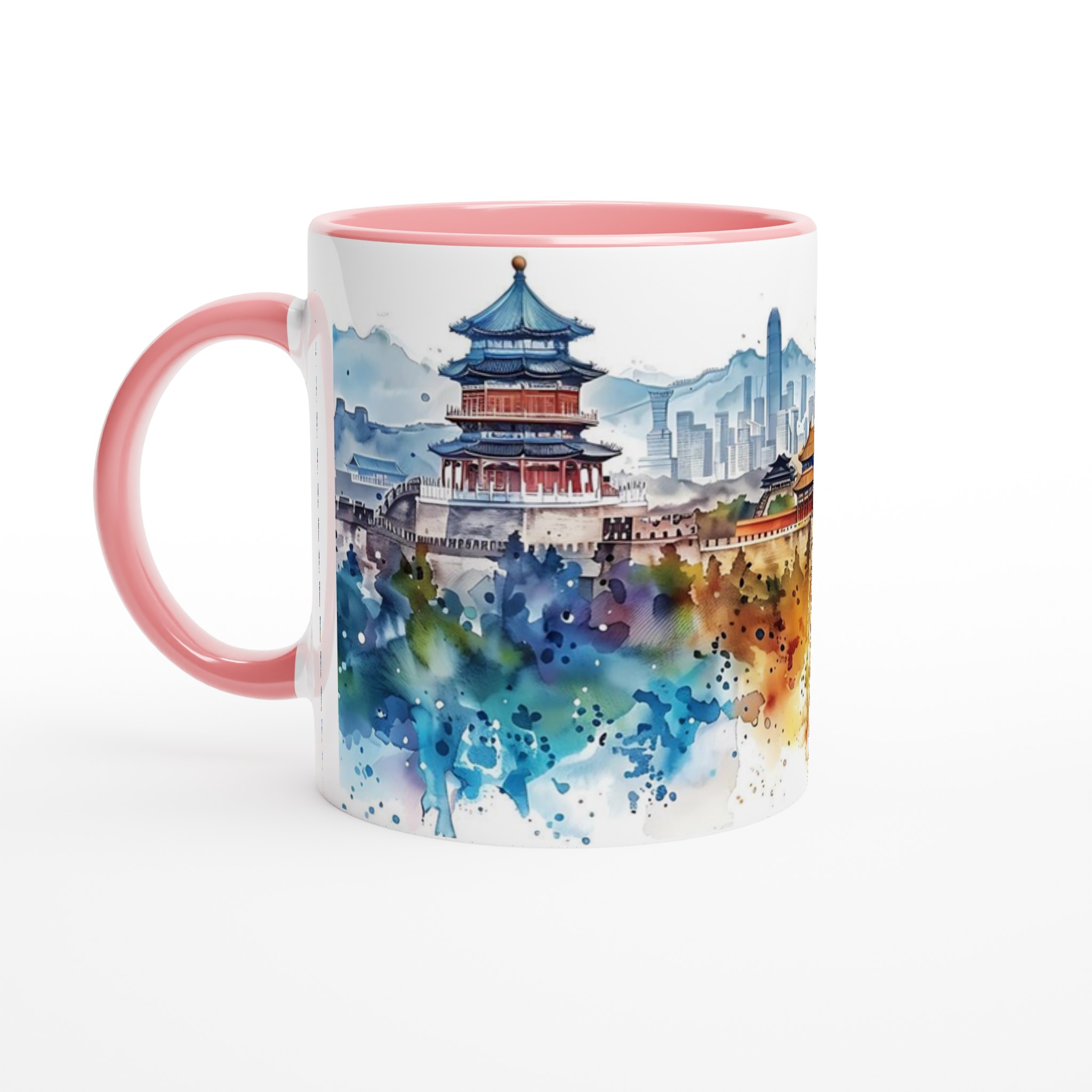 Asiatisk Vattenfärg: 11oz Keramisk Mugg – Konstnärligt Tryck & Färgval 6 42ec3168-18be-4e86-ab2e-12263f189382