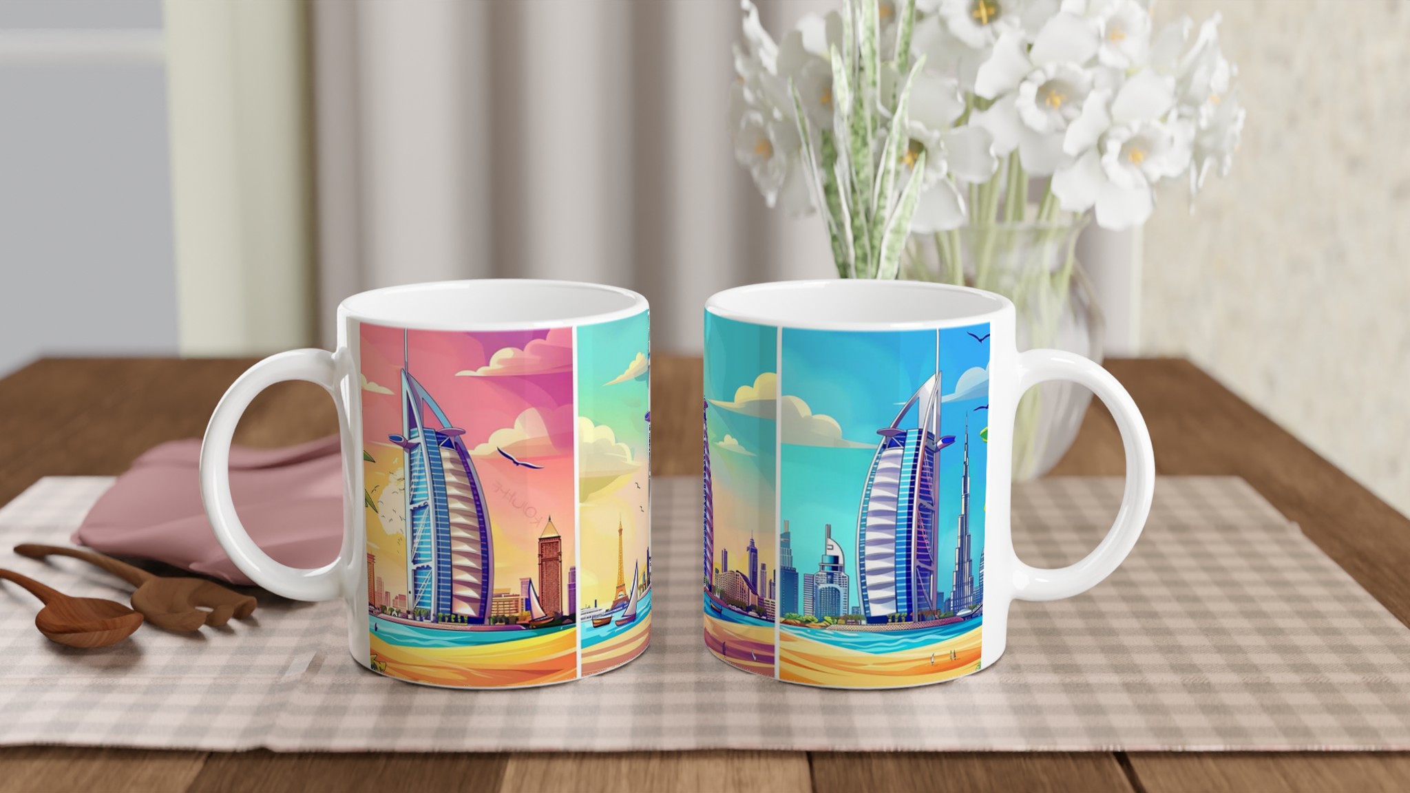 Dubai Sunset Magic: Unik 11oz Keramisk Mugg med Ikoniska Vyer – Välj Din Färg! 10 430590fa-bf52-4624-8a27-49bd8d6d0042