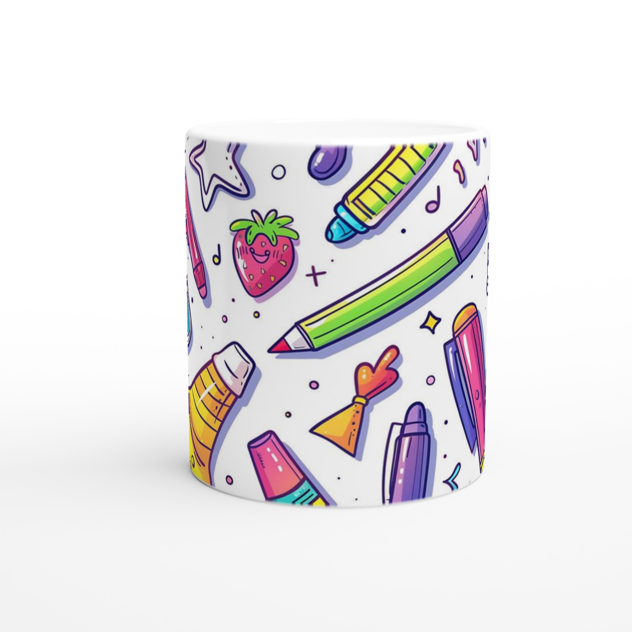 Kreativ Mugg med Tecknade Kontorsprylar – 11oz Keramikmugg i ditt val av 7 livfulla färger! 8 430933e8-6faa-4de2-9ce3-1c5fe3308191