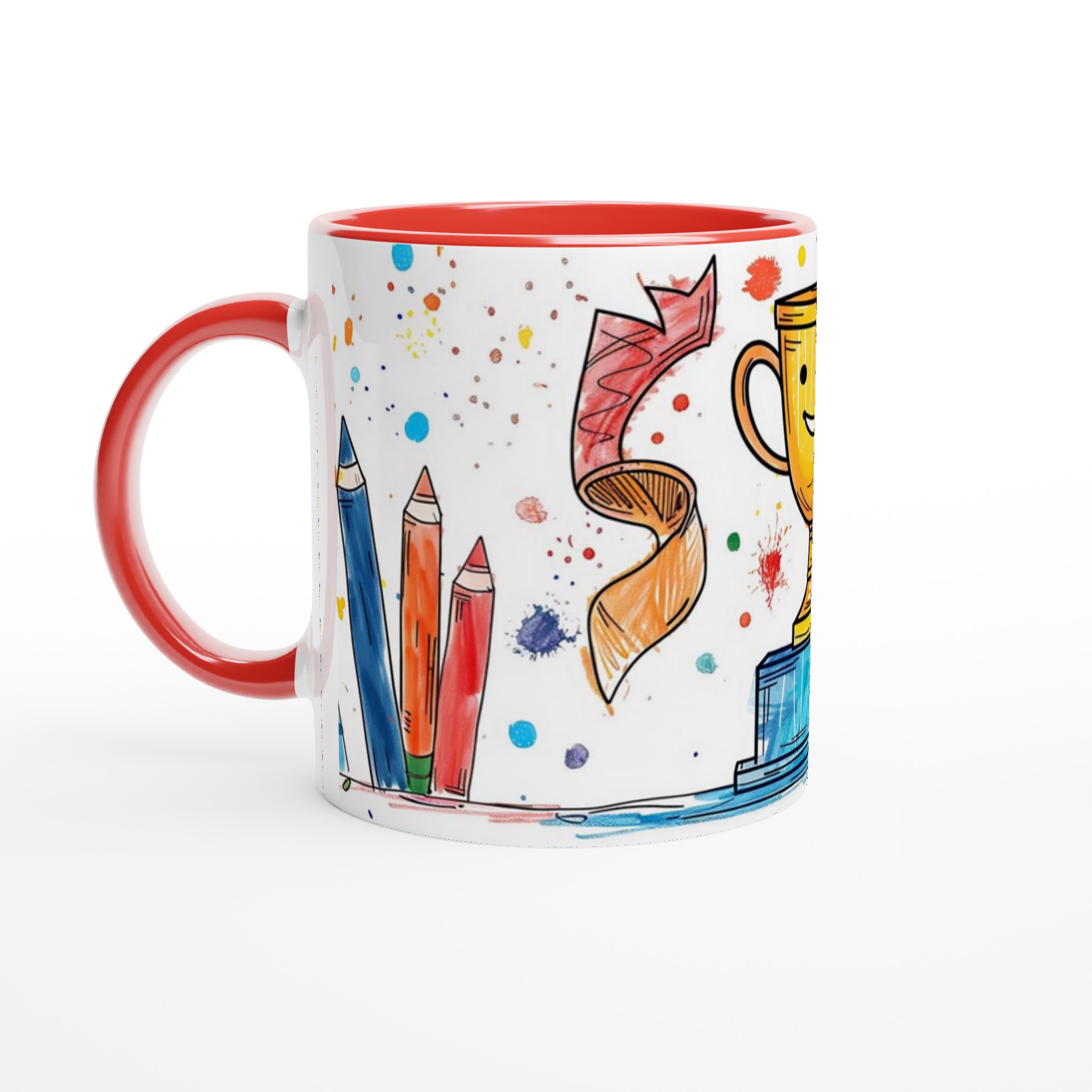 Vinnarmugg med Glad Trofé & Färgsprakande Krita Design – 11oz Keramisk Mugg i Valfri Färg! 2 430dc811-0293-402e-8715-720374794ad3