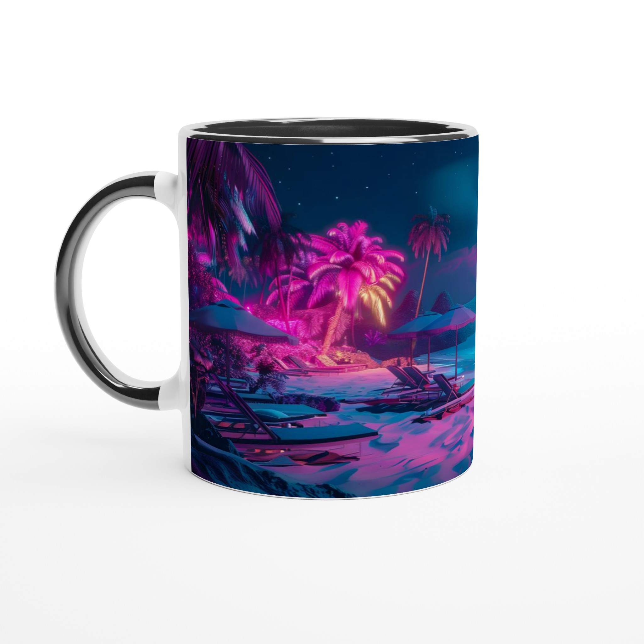Neon Sunset Beach Keramikmugg – Vibrerande Retro-Vibbar för Din Favoritdryck, Välj Din Färg! 4 43111d32-5c8e-4b0d-a367-c911133764d0