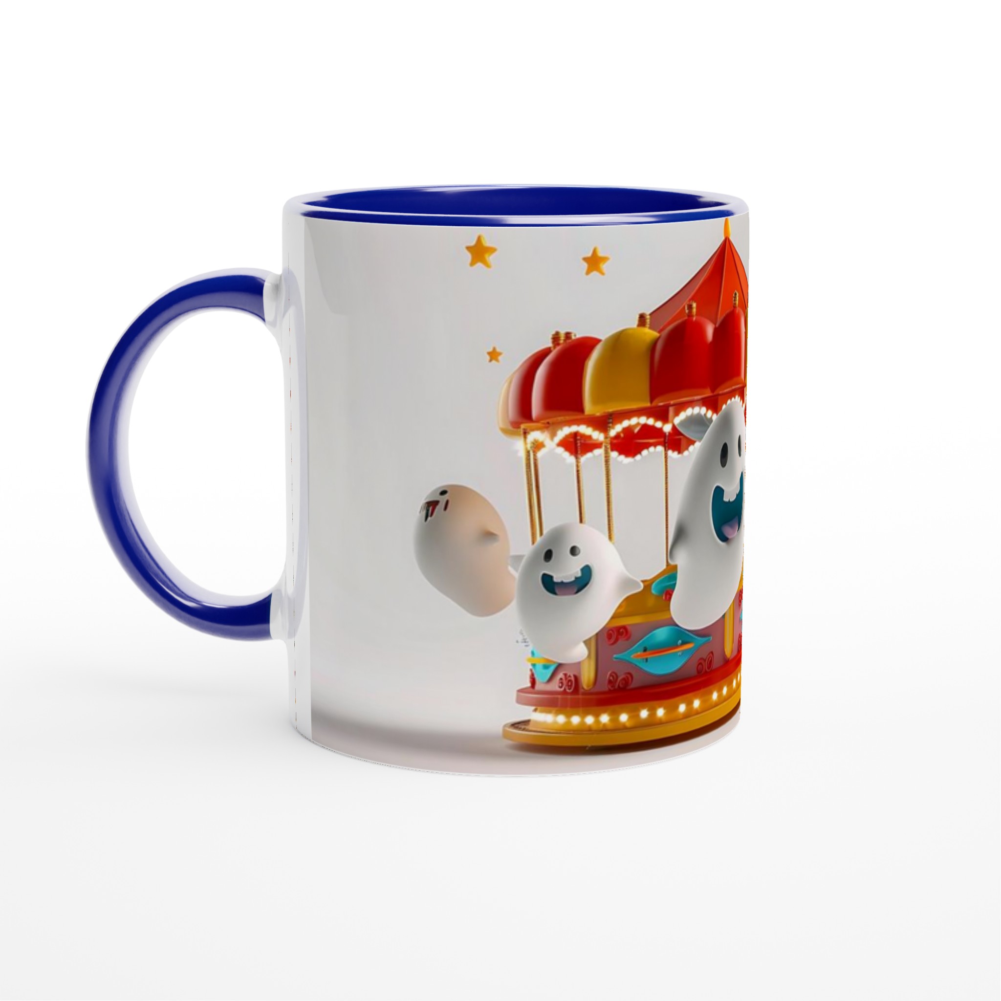 Munter Karusell med Spöken 11oz Keramisk Mugg – Färgglad Design för Glada Stunder 5 4317d062-98fb-4fe9-8e6d-361ce3556874