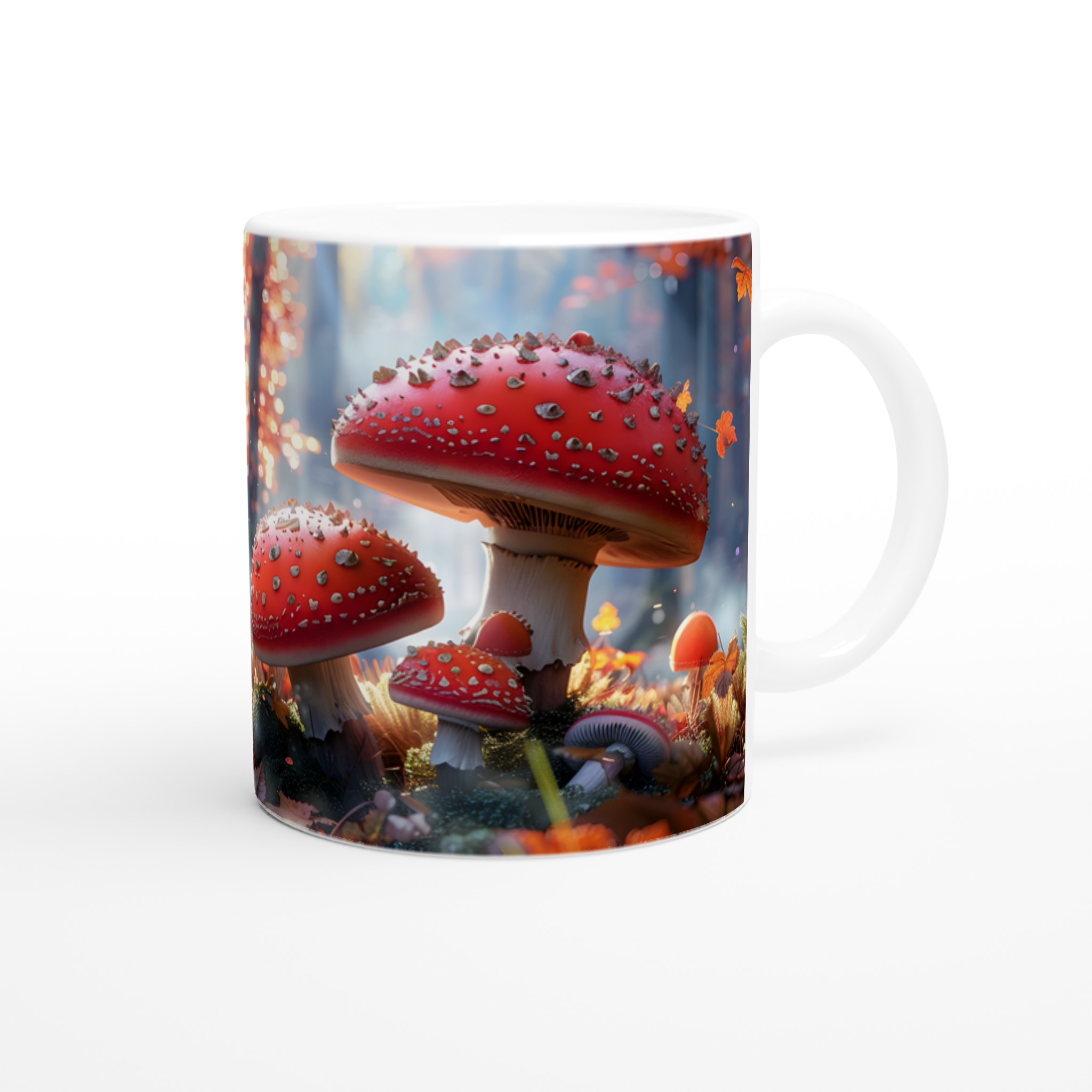 Fairy Tale Forest Kaffemugg - Levande Rött Svampmotiv & Drömsk Höstglöd, Välj bland 7 Färgstarka Keramikfärger 9 4352b3c3-37ef-4af5-a38f-06031efe915a