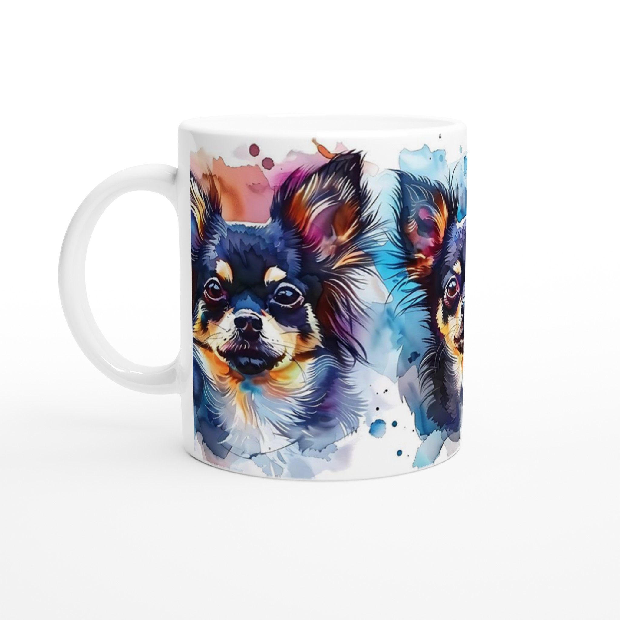 Chihuahua Watercolor Magic: 11oz Keramisk Mugg i Valfri Färg – Färgstark Hundkonst för Varje Kaffestund 1 436fdb21-7f48-49f4-a708-d6c5ad7127b2