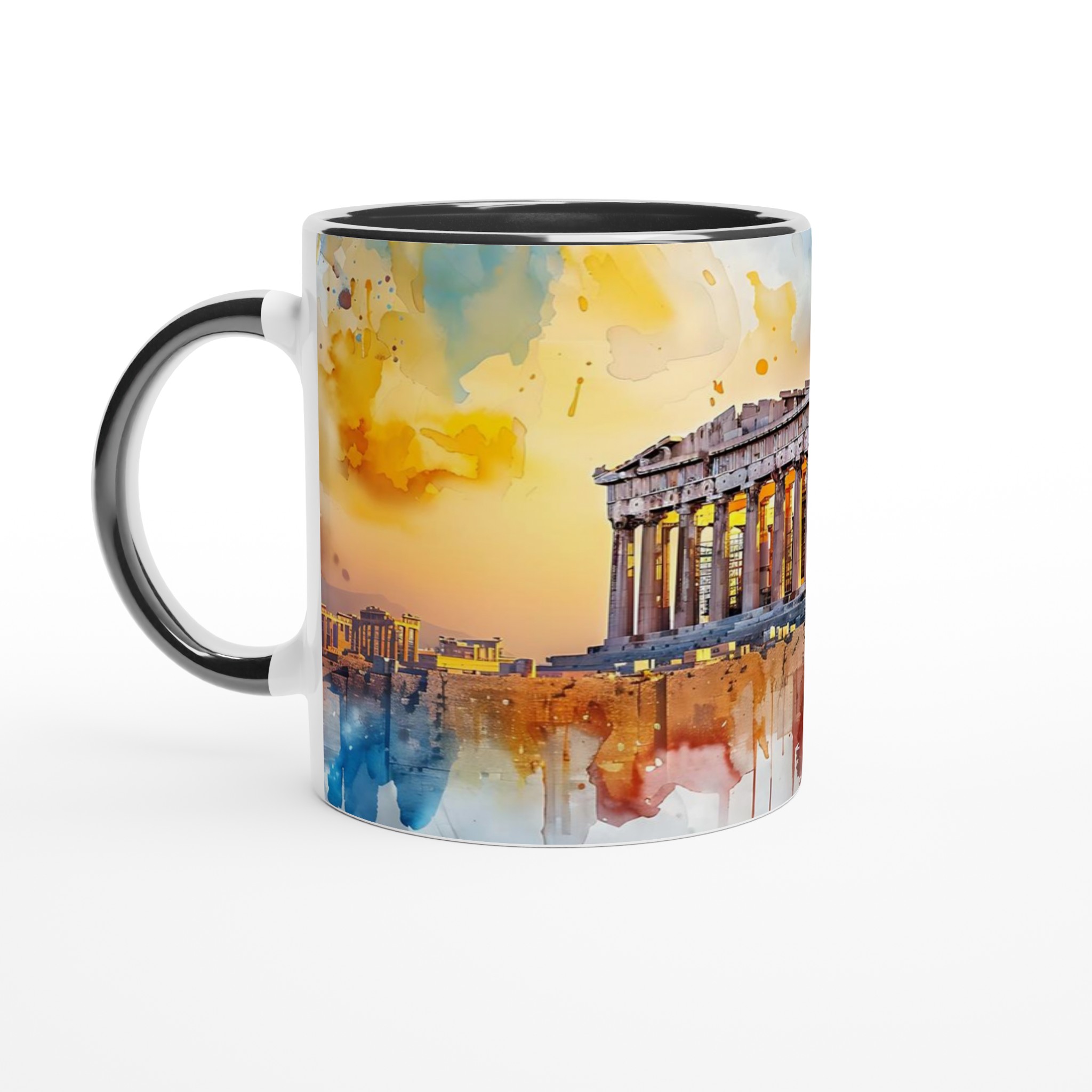 Aten Akropolis Vattenfärgsmugg – 11oz Keramikmugg i ditt val av sju livfulla färger 7 4387c19b-3f56-4fec-88b6-adc703ed51e7