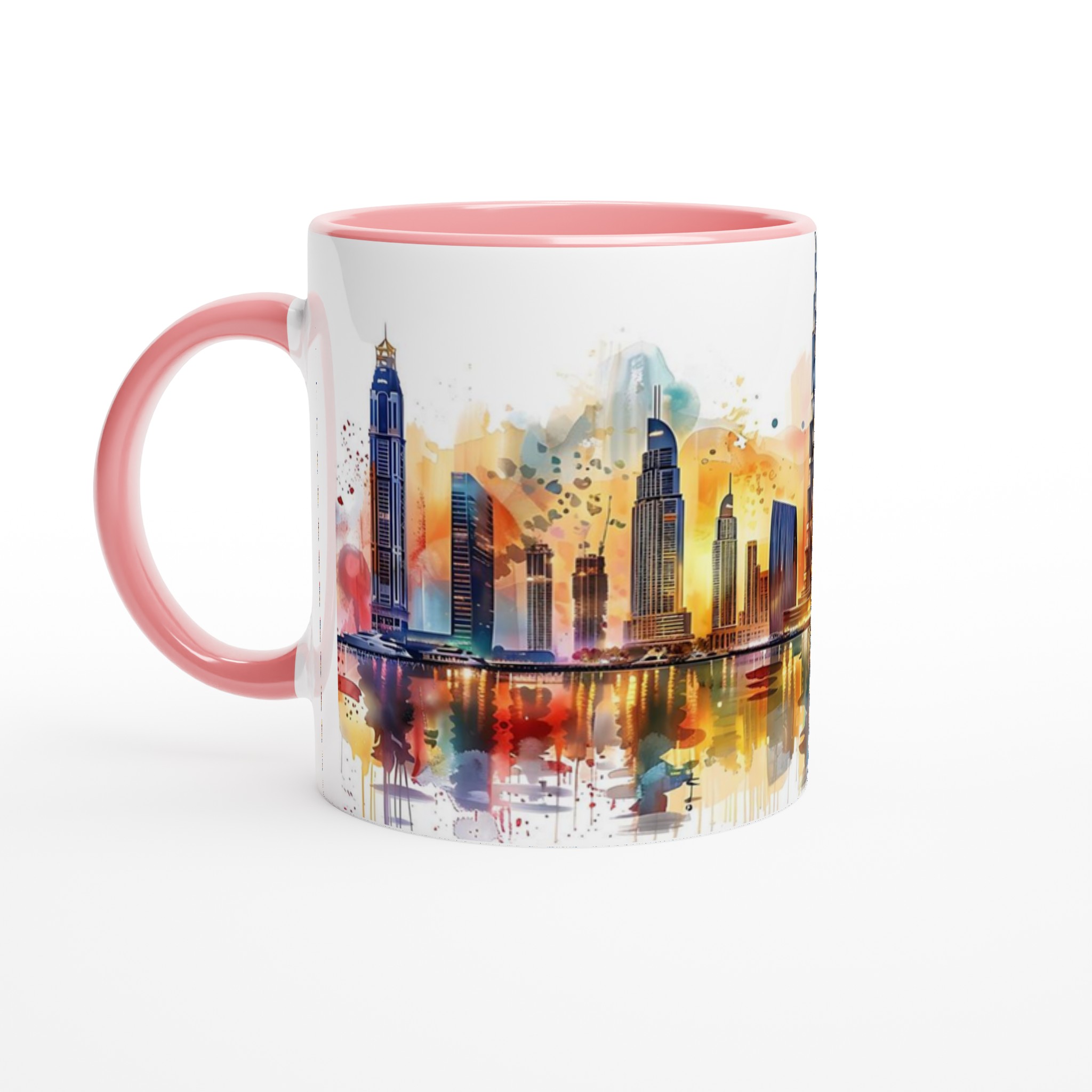 Dubai Skyline Akvarell Mugg - Färgstark Stadsutsikt för Din Kaffestund, Välj Bland Flera Fina Färger 6 439b14f6-40f3-4c04-8f25-09aec06e3013