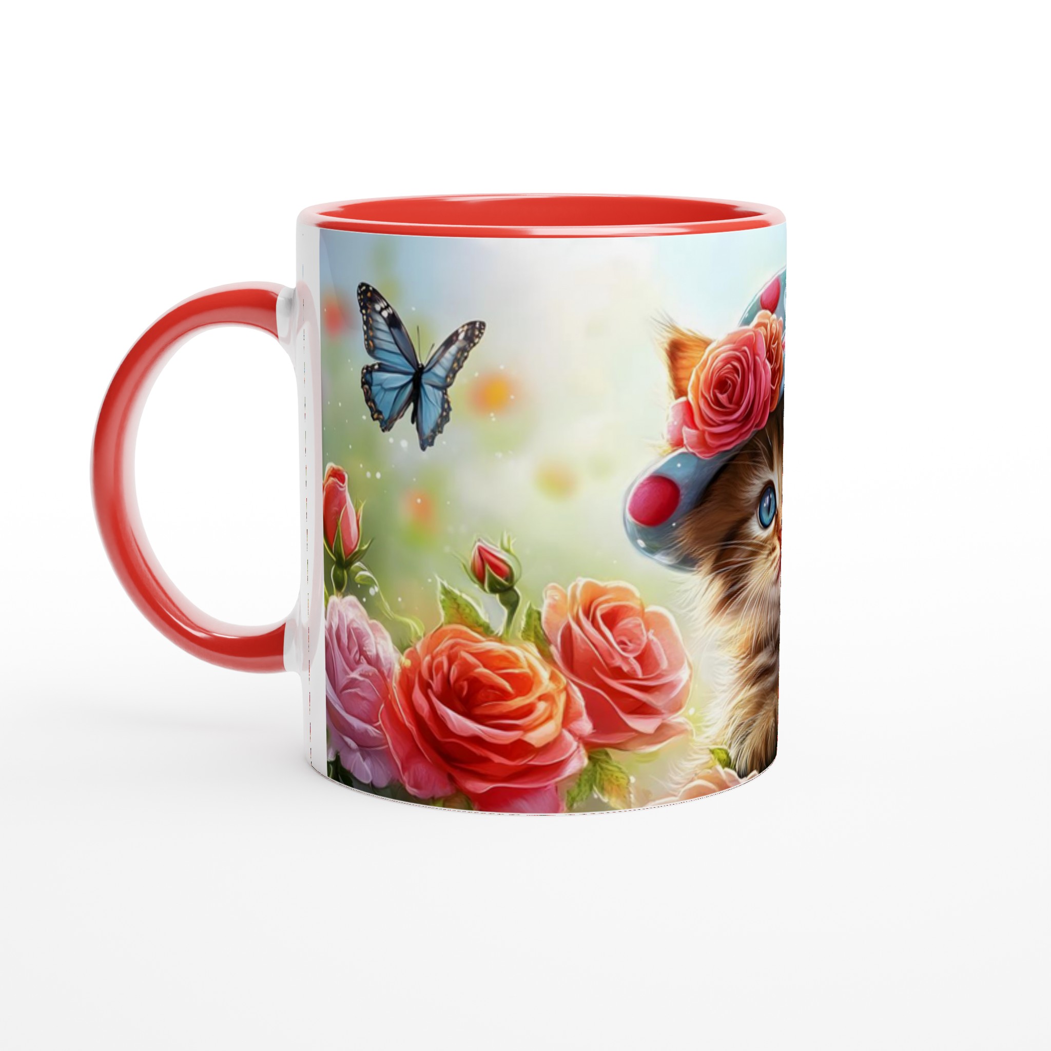 Söt kattunge i trädgård - 11oz Keramisk Mugg för Kaffe, Te och Varm Choklad – Välj din favoritfärg! 2 43d139da-9aa5-4172-a58e-e4197854a6b3