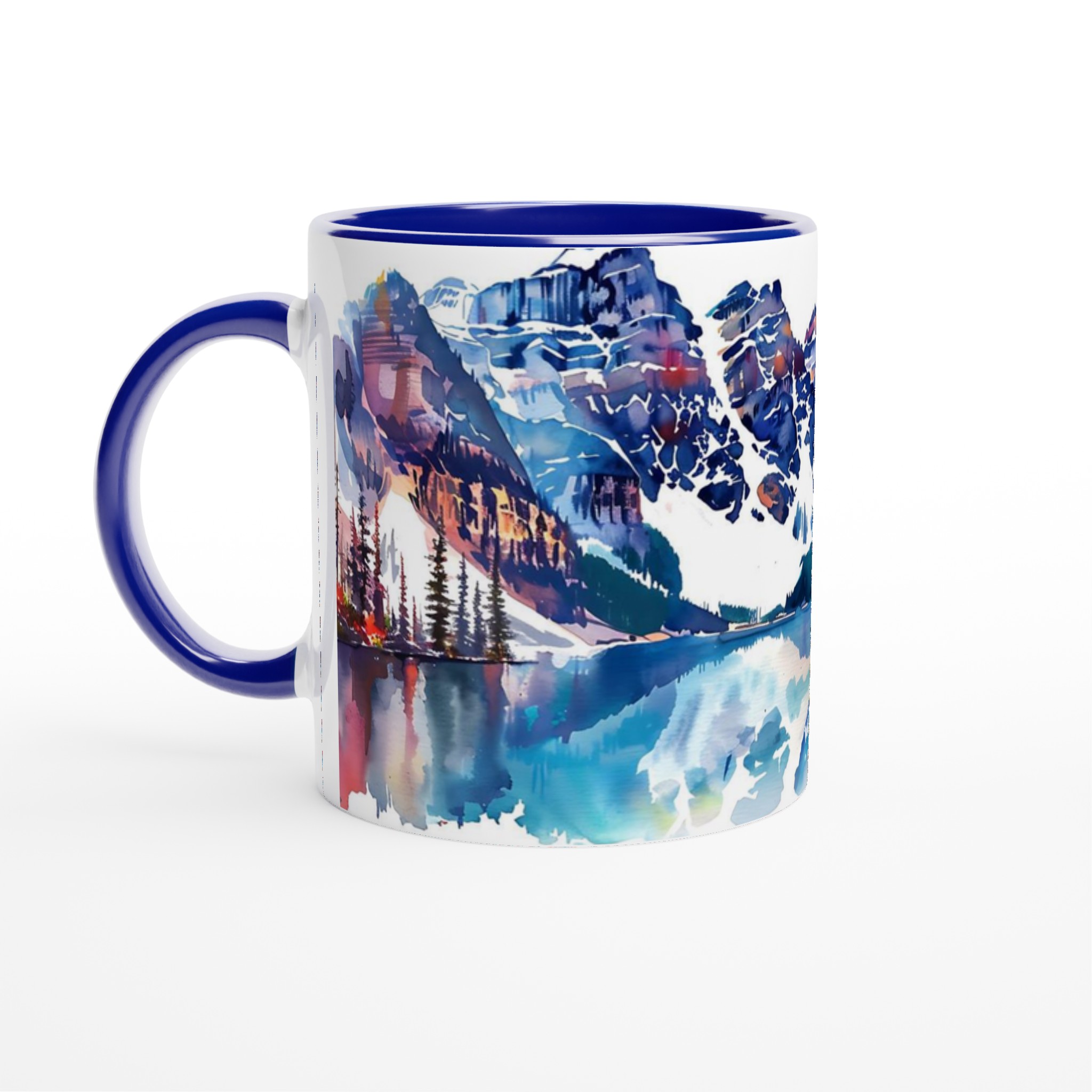 Akvarellberg: En 11oz Keramisk Mugg med Spektakulärt Landskap 4 43e01436-bddd-41d7-84ec-4c0e5aee9d65