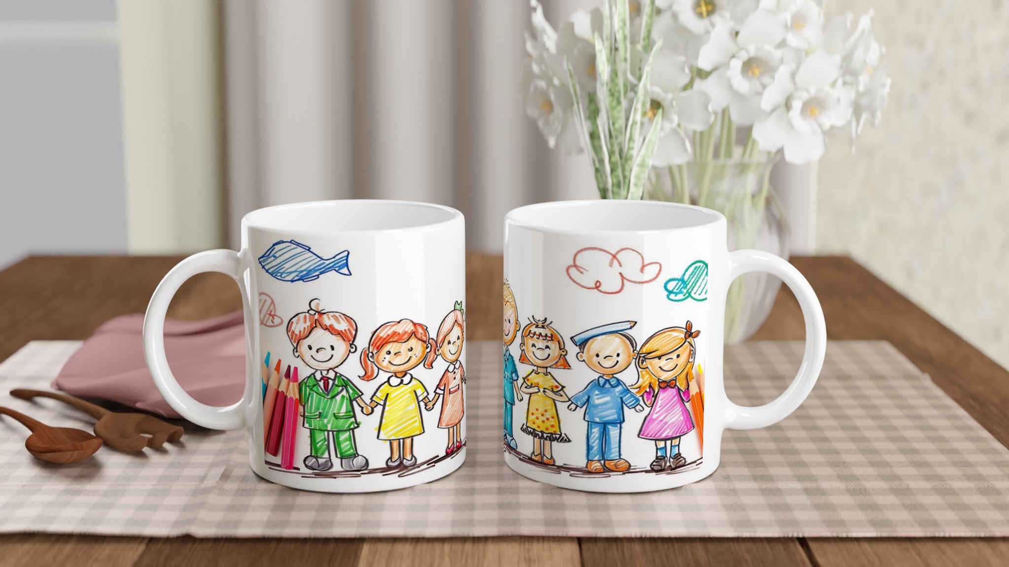 Glädjefull Barndomsmugg - 11oz Keramikmugg i ditt Val av Sju Livfulla Färger 10 4412b54e-1e57-4216-a8c0-fbb1fc6ffd03