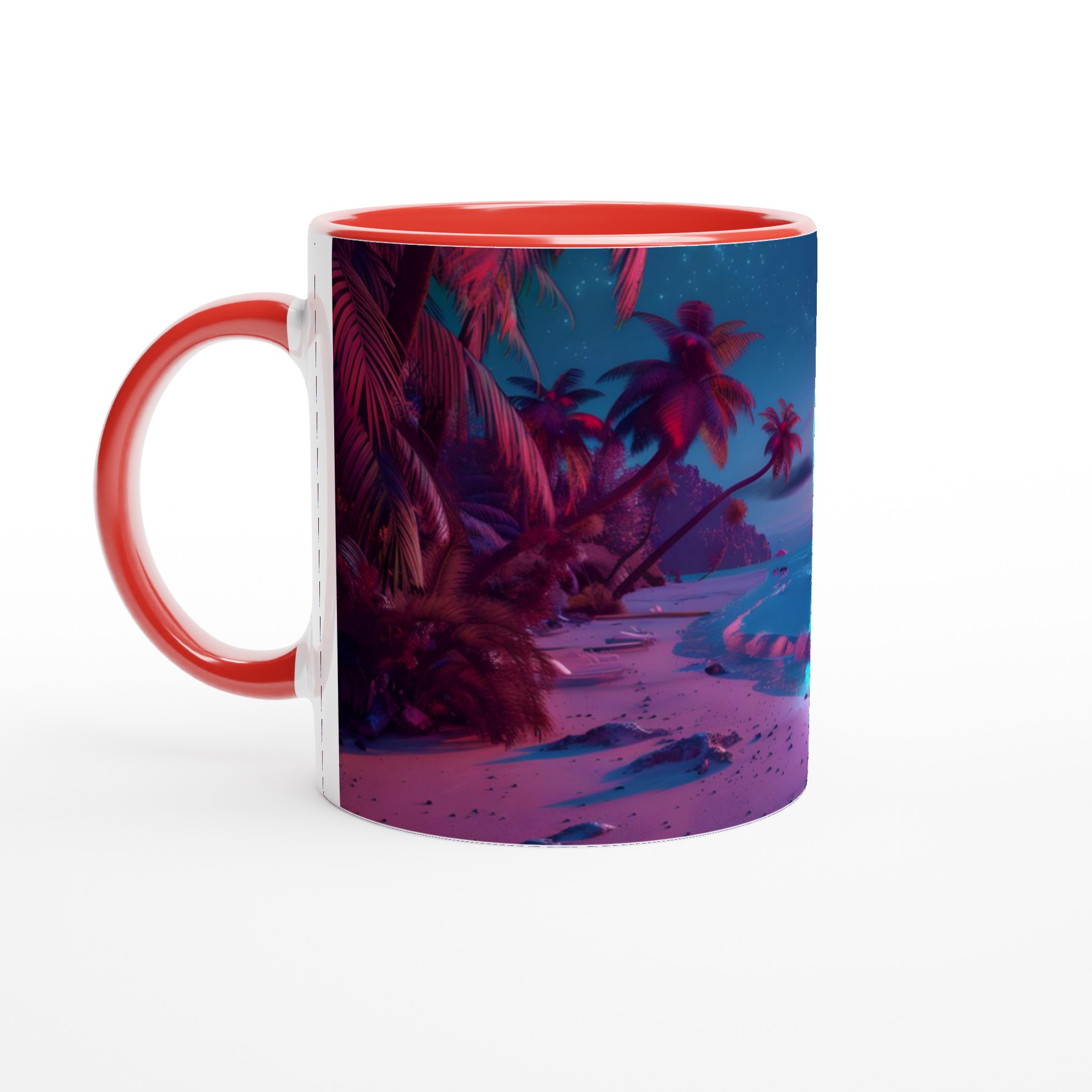 Neon Beach Dream 11oz Keramikmugg – Vibrerande Solnedgång & Månsken i Flerfärgad Keramik 5 4451633c-d93f-40ee-9d64-309b320f45af
