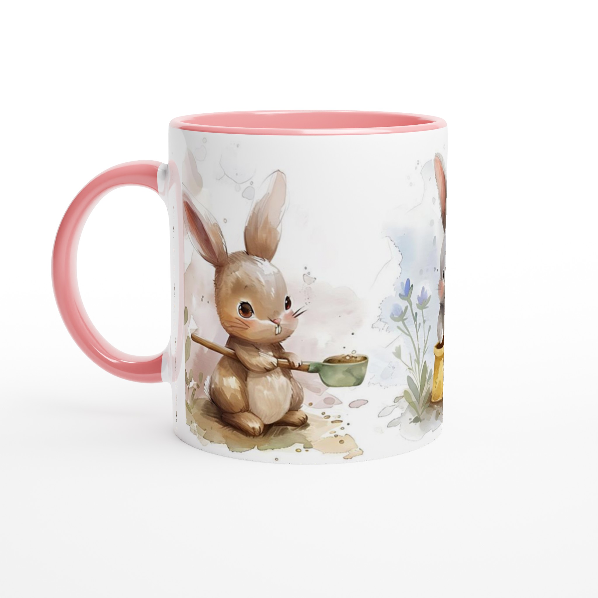 Söta Påskkaniner 11oz Keramisk Mugg – Charmig Akvarelldesign i Flera Färger 7 44866f7f-a53c-412d-b35f-4b704c320ea0